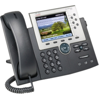 Cisco 7965G IP Phone - Refurbished - Desktop, Wall Mountable - Dark Gray, Silver - 1 x Total Line - VoIP - 5" LCD - 2 x Network (RJ-45) - PoE Ports