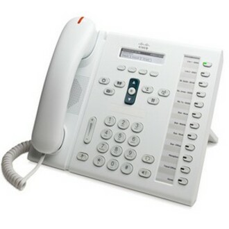 Cisco 6961 Unified IP Phone - 1 x RJ-9 Headset, 2 x RJ-45 10/100Base-TX PoE - 12Phoneline(s) - Desktop, Wall-mountable
