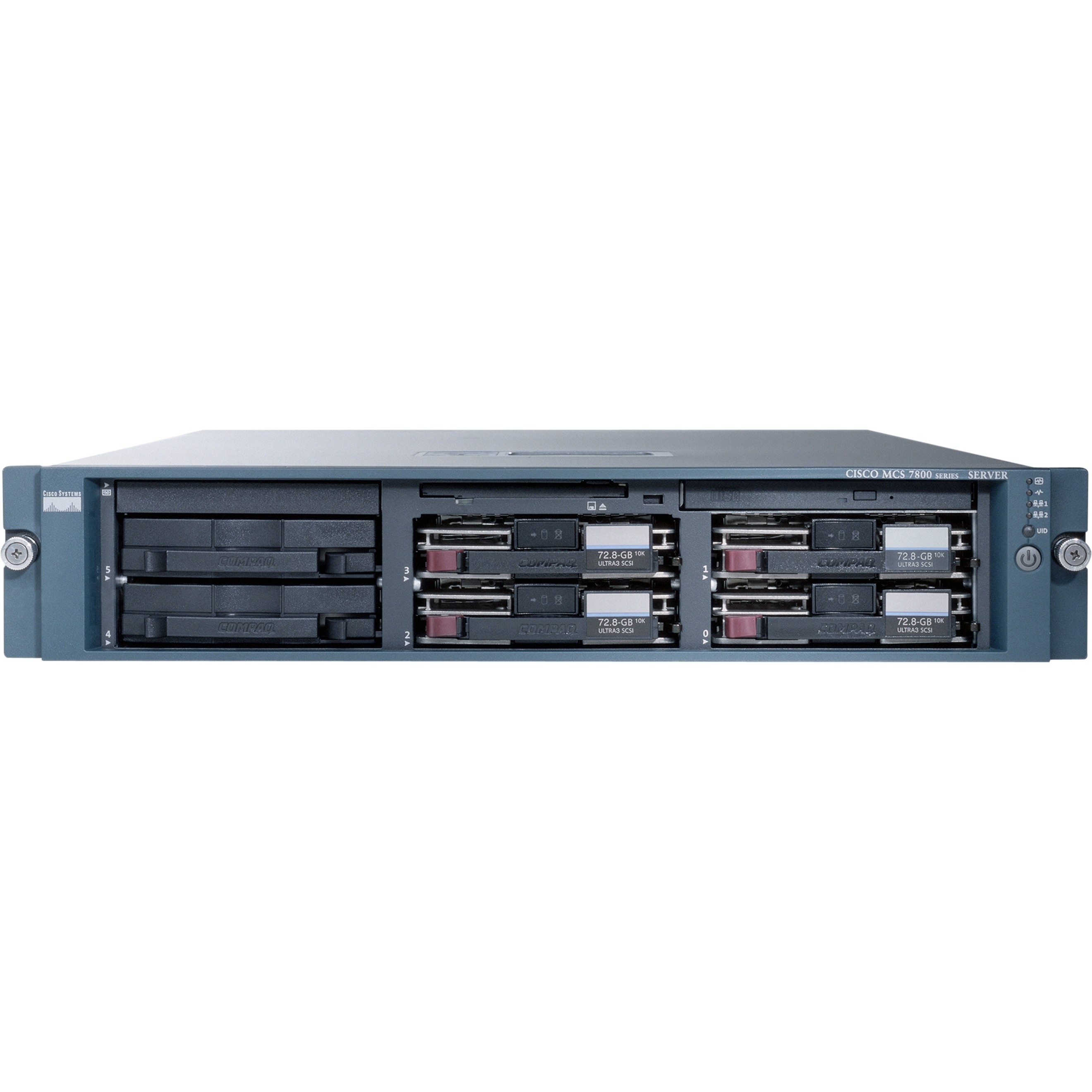 Cisco 7800 MCS 7845-I3 2U Rack Server - 2 Xeon E5540 2.53 GHz - 8 GB RAM - 1.20 TB HDD - Serial Attached SCSI (SAS) Controller - 2 Processor Support - 128 GB RAM Support - DDR3 SDRAM - 1 RAID Levels -