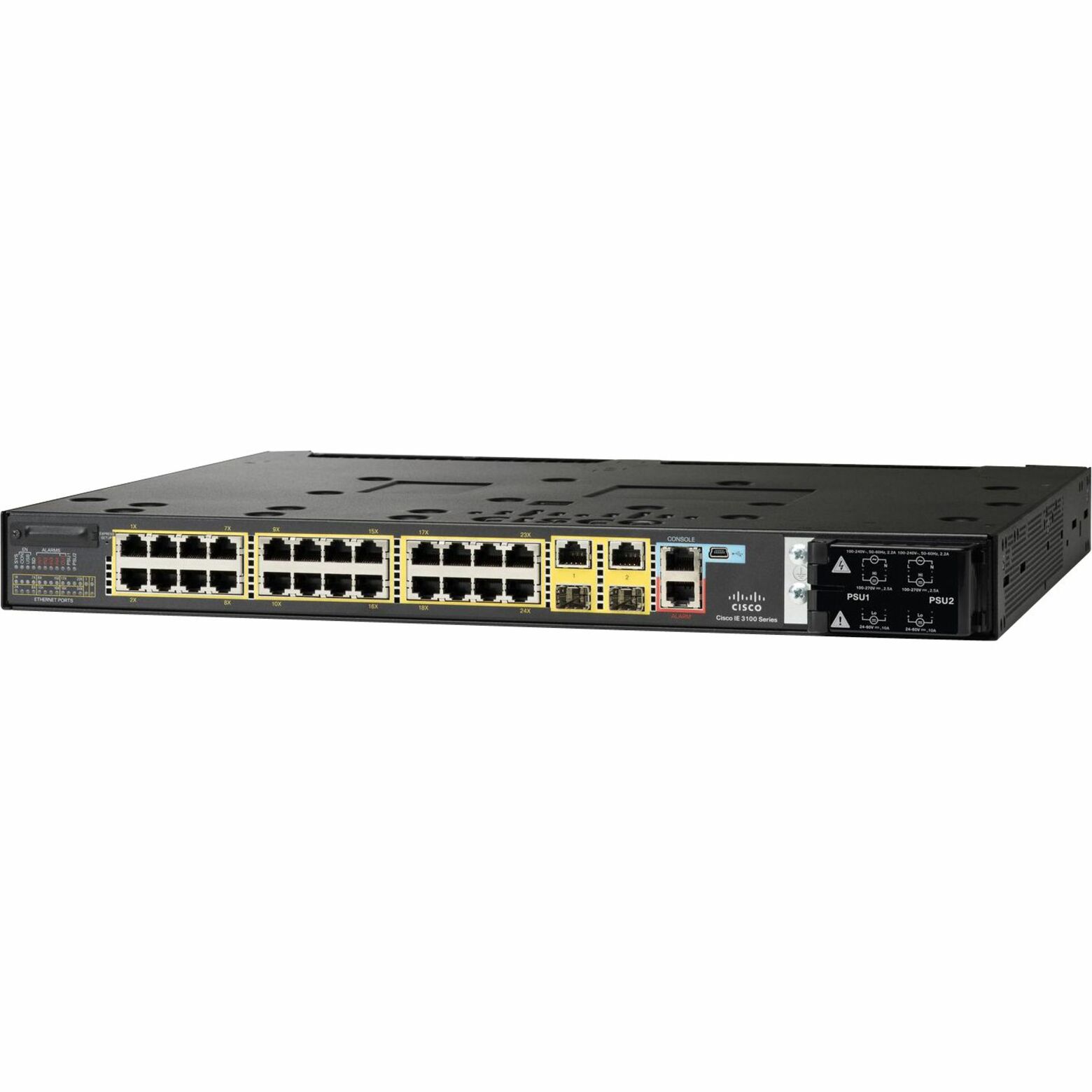 Cisco CGS-2520-24TC Connected Grid Switch - 26 Ports - Manageable - Gigabit Ethernet, Fast Ethernet - 10/100/1000Base-T, 10/100Base-TX - 2 Layer Supported - 2 SFP Slots - 1U - Rack-mountable