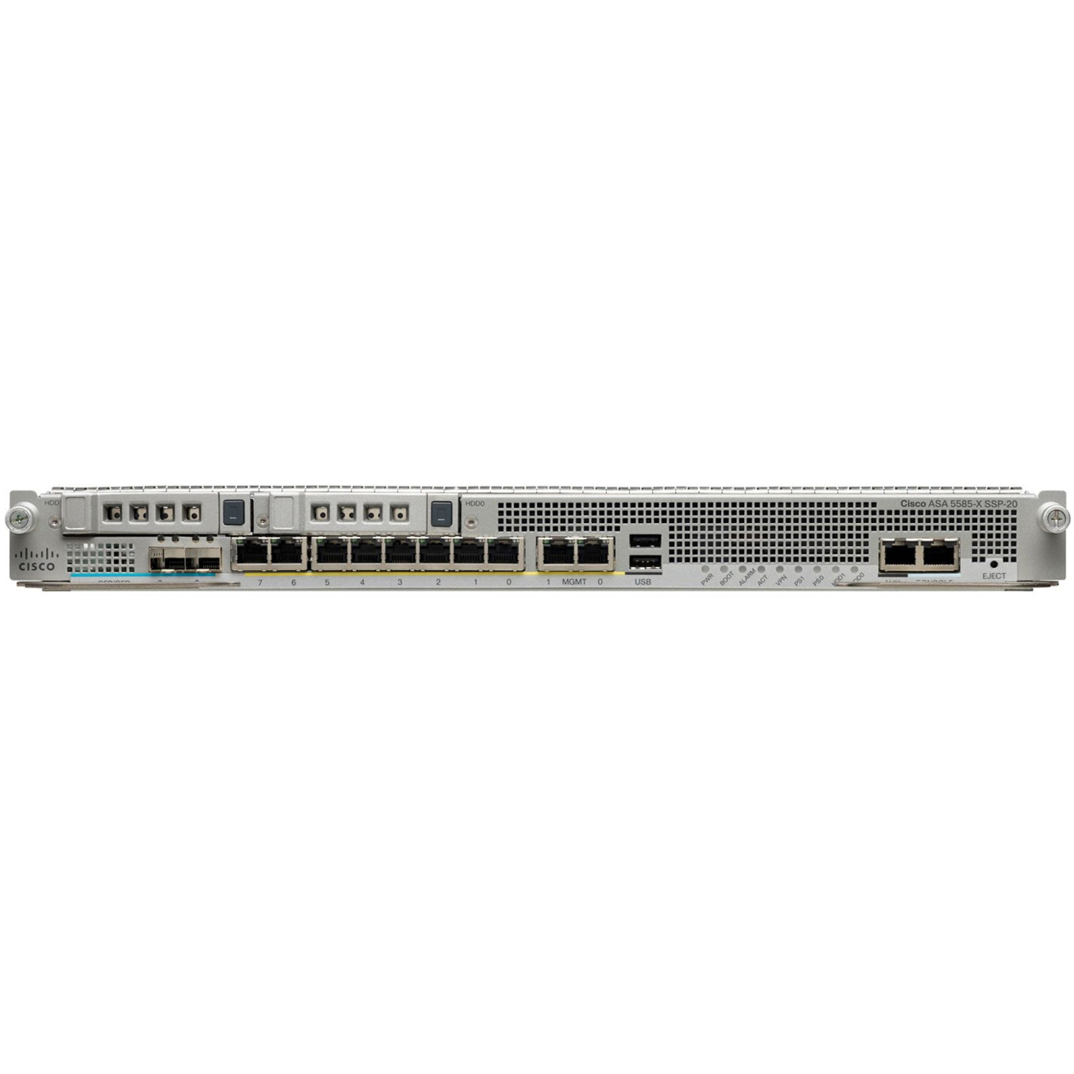 Cisco 5585-X Firewall Edition Adaptive Security Appliance - 8 Port - 10/100/1000Base-T - Gigabit Ethernet - 10 Gbit/s Firewall Throughput - 3DES, AES - 4 Total Expansion Slots - 2U - Rack-mountable