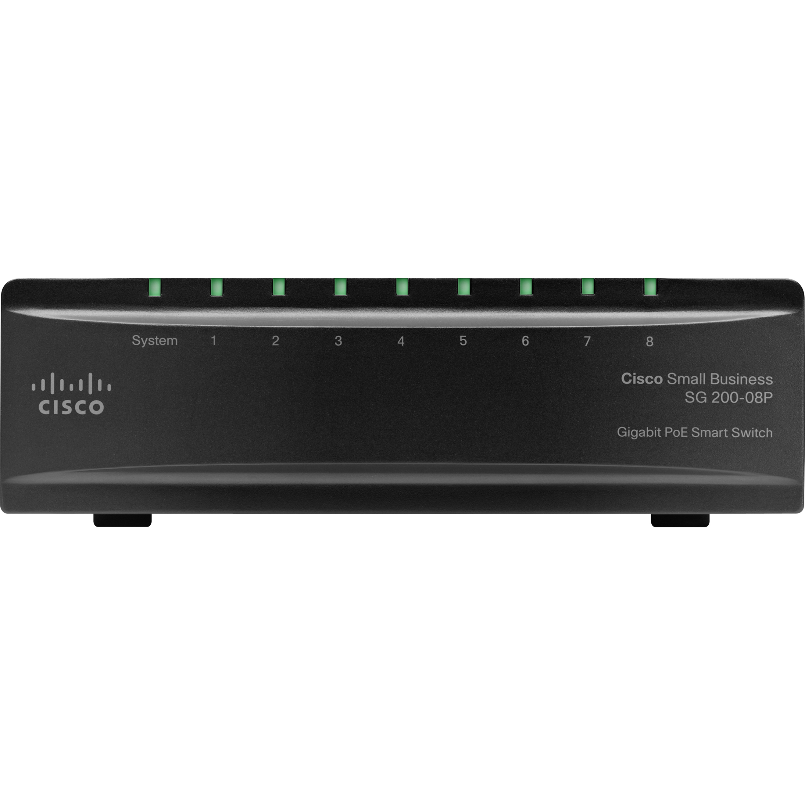 Cisco SG200-08P Gigabit PoE Smart Switch - 8 Port - 4, 4 x 10/100/1000Base-T - , 10/100/1000Base-T