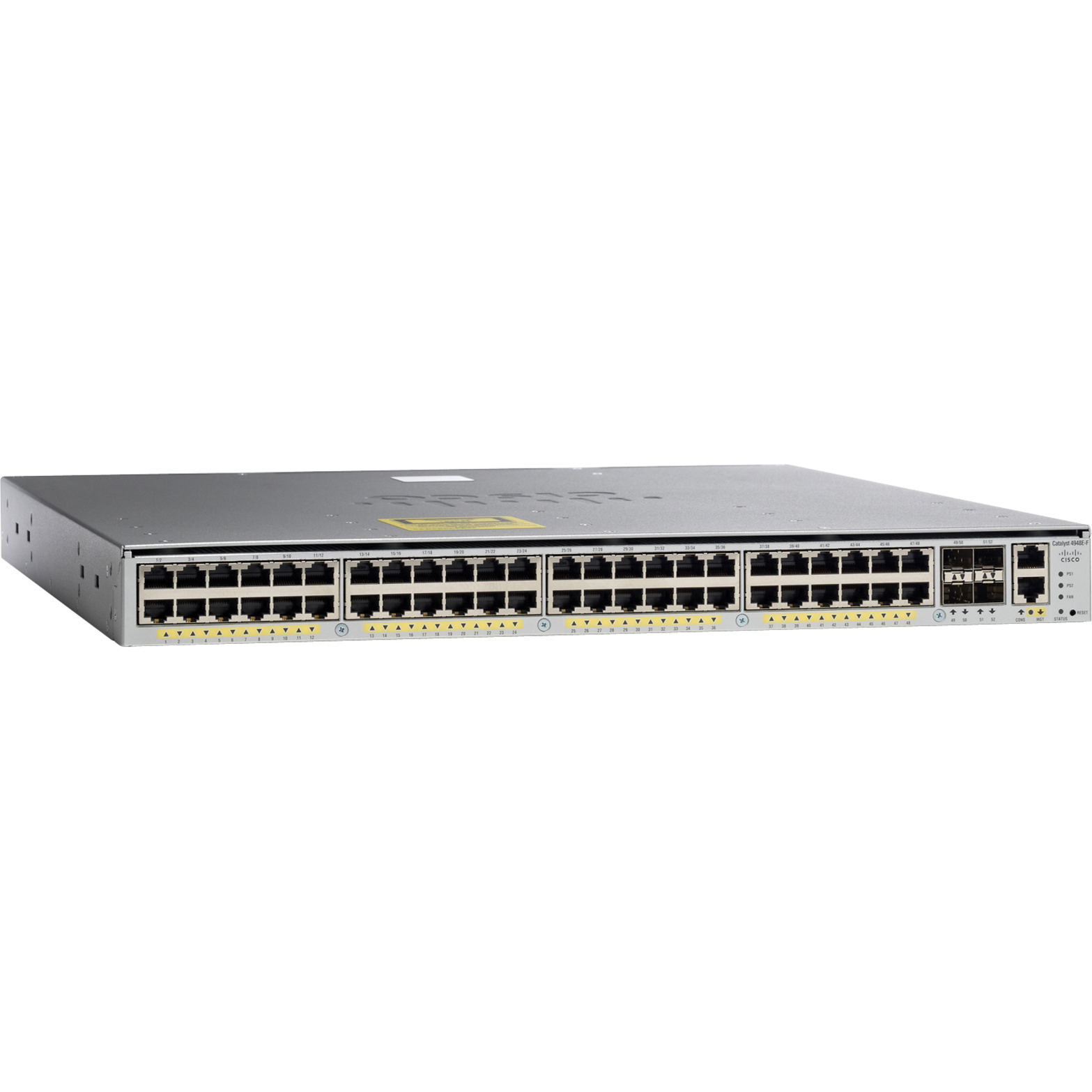 Cisco Catalyst 4948E-F Ethernet Switch - 48 Ports - Manageable - Gigabit Ethernet, Fast Ethernet - 10/100/1000Base-T - 3 Layer Supported - 1U - Rack-mountable - 1 Year Limited Warranty