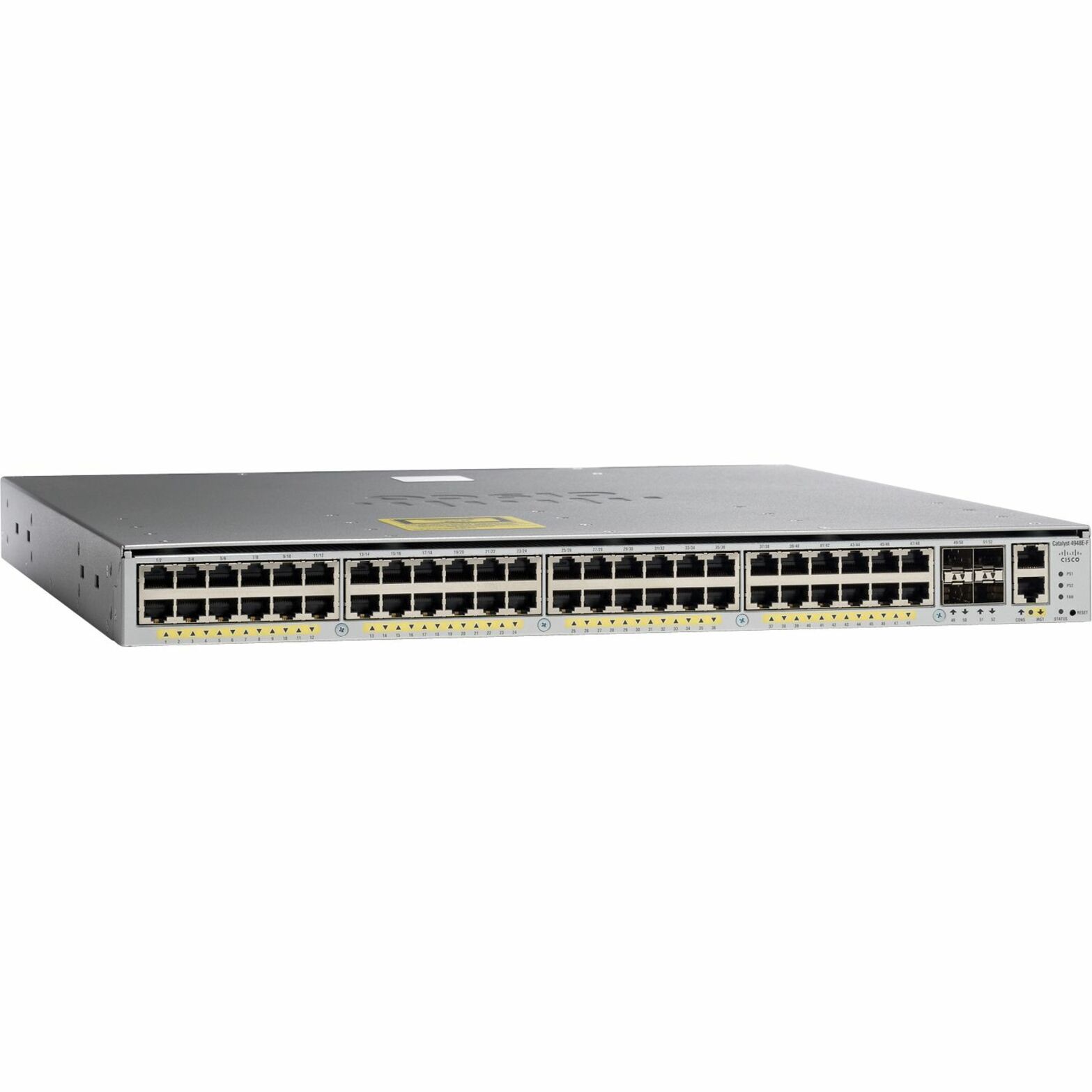 Cisco Catalyst 4948E-F Ethernet Switch - 48 Ports - Manageable - Gigabit Ethernet, Fast Ethernet - 10/100/1000Base-T - 3 Layer Supported - 1U - Rack-mountable - 1 Year Limited Warranty