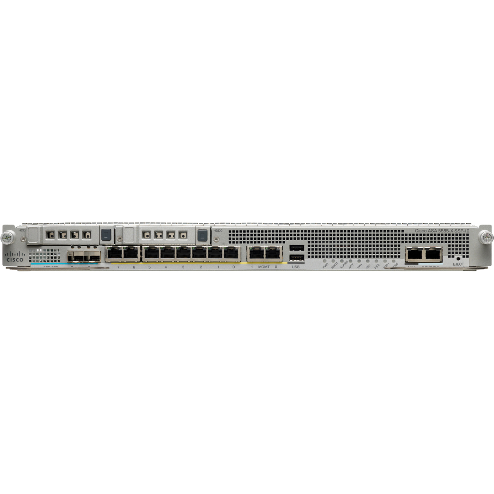 Cisco 5585-X Firewall Appliance - 8 Port - 10/100/1000Base-T - Gigabit Ethernet - 5 Gbit/s Firewall Throughput - 3DES, AES - 4 Total Expansion Slots - Rack-mountable