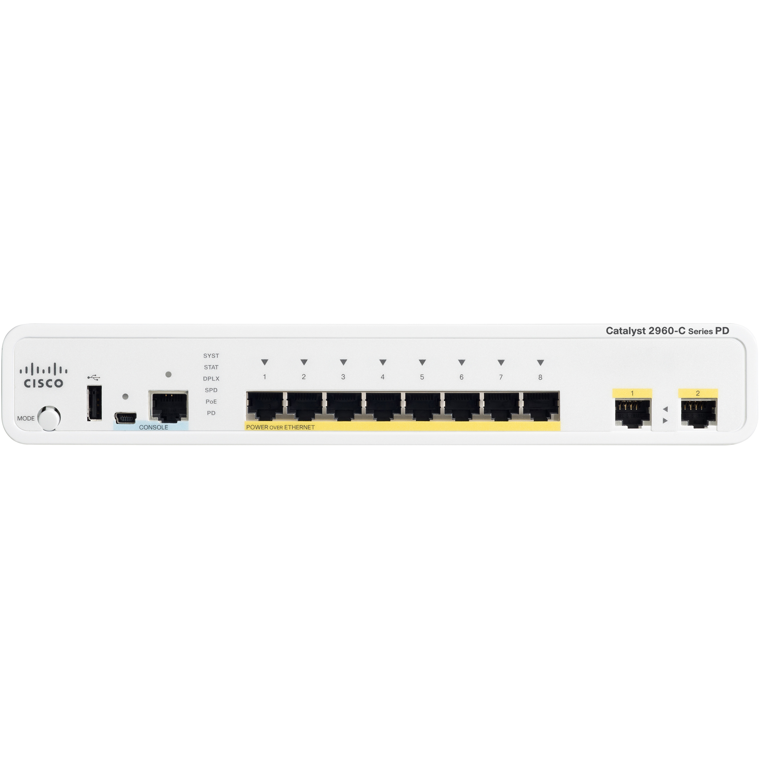 Cisco Catalyst 2960-C Ethernet Switch - 10 Ports - Manageable - Gigabit Ethernet, Fast Ethernet - 10/100/1000Base-T, 10/100Base-TX - 2 Layer Supported - Twisted Pair - Desktop, Rack-mountable, Wall Mo