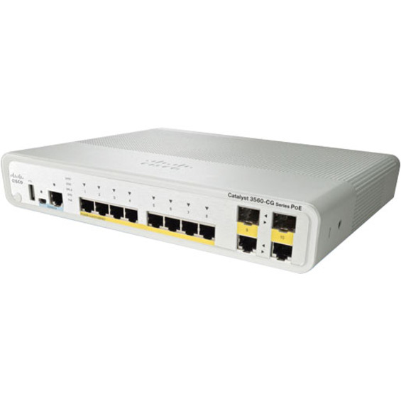 Cisco 3560C PD PSE Switch 8 GE PoE, 2 x 1G Copper Uplink, IP Base - 8 Ports - Manageable - Gigabit Ethernet - 10/100/1000Base-T - 2 Layer Supported - Twisted Pair - PoE Ports - Desktop, Wall Mountable
