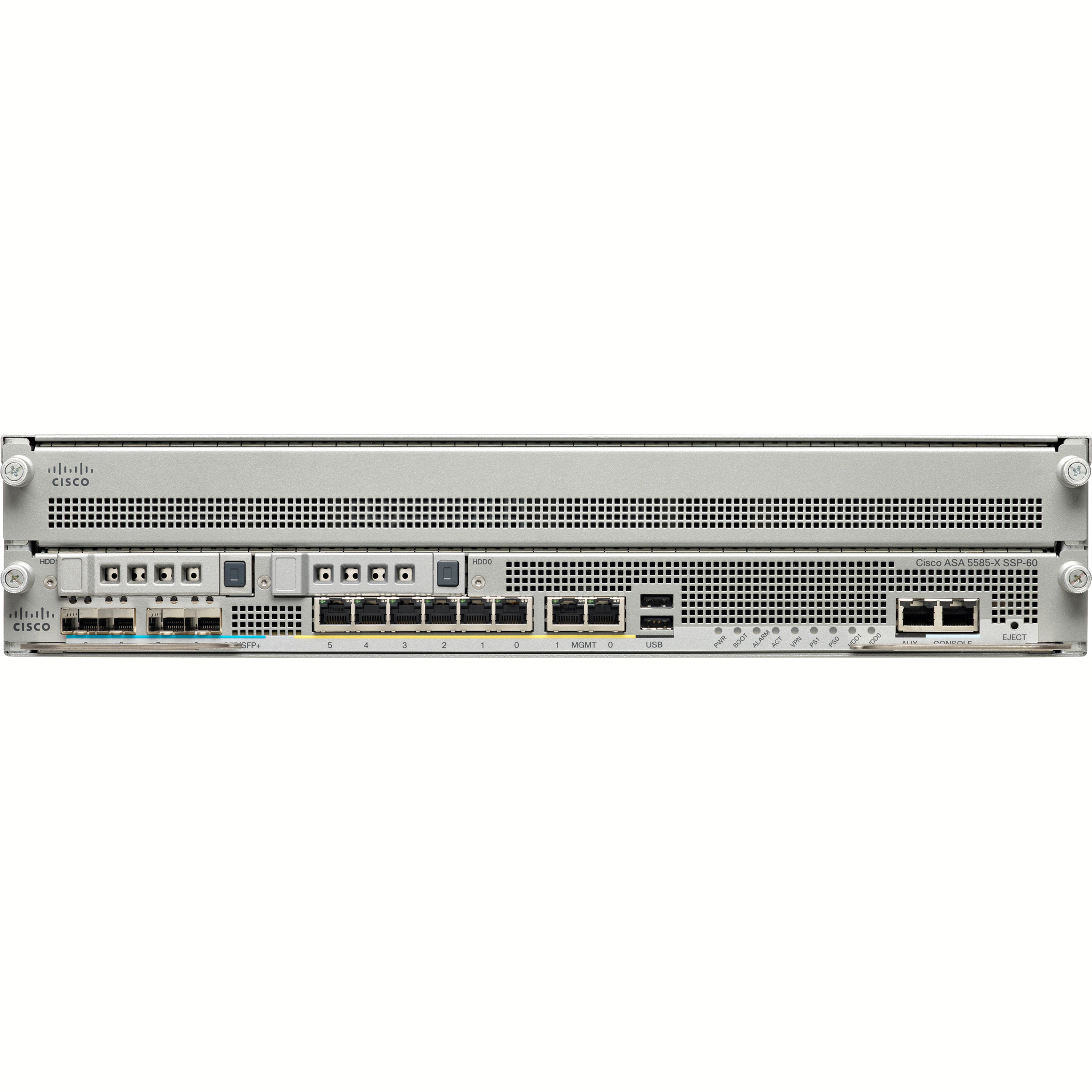 Cisco ASA 5585-X Adaptive Security Appliance - Application Security - 6 Port - 10/100/1000Base-T - Gigabit Ethernet - DES, 3DES, AES - 6 x RJ-45 - 10 Total Expansion Slots - 2U - Rack-mountable