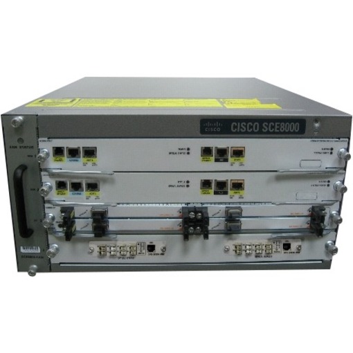 Cisco SCE8000-SCM-E Control Module - For Switching Network - 2 x RJ-45 10/100/1000Base-T LAN, 1 x RJ-45 RS-232 Management, 1 x RJ-45 RS-232 Management, 2 x RJ-11 - Twisted PairGigabit Ethernet - 10/10