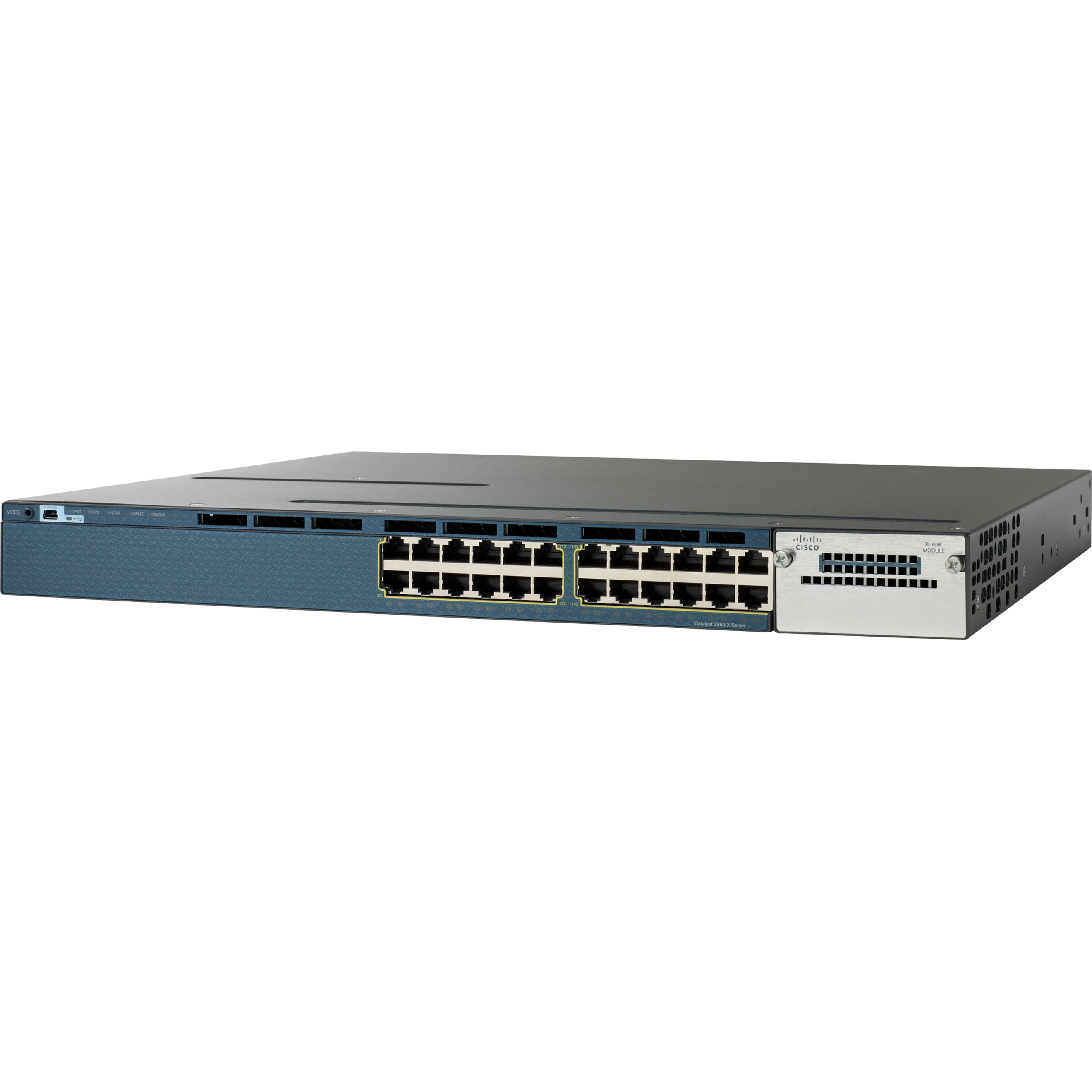 Cisco Catalyst WS-C3560X-24T-S Layer 3 Switch - 24 Ports - Manageable - Gigabit Ethernet, Fast Ethernet - 10/100/1000Base-T, 10/100Base-TX - Refurbished - 3 Layer Supported - 1U - Rack-mountable