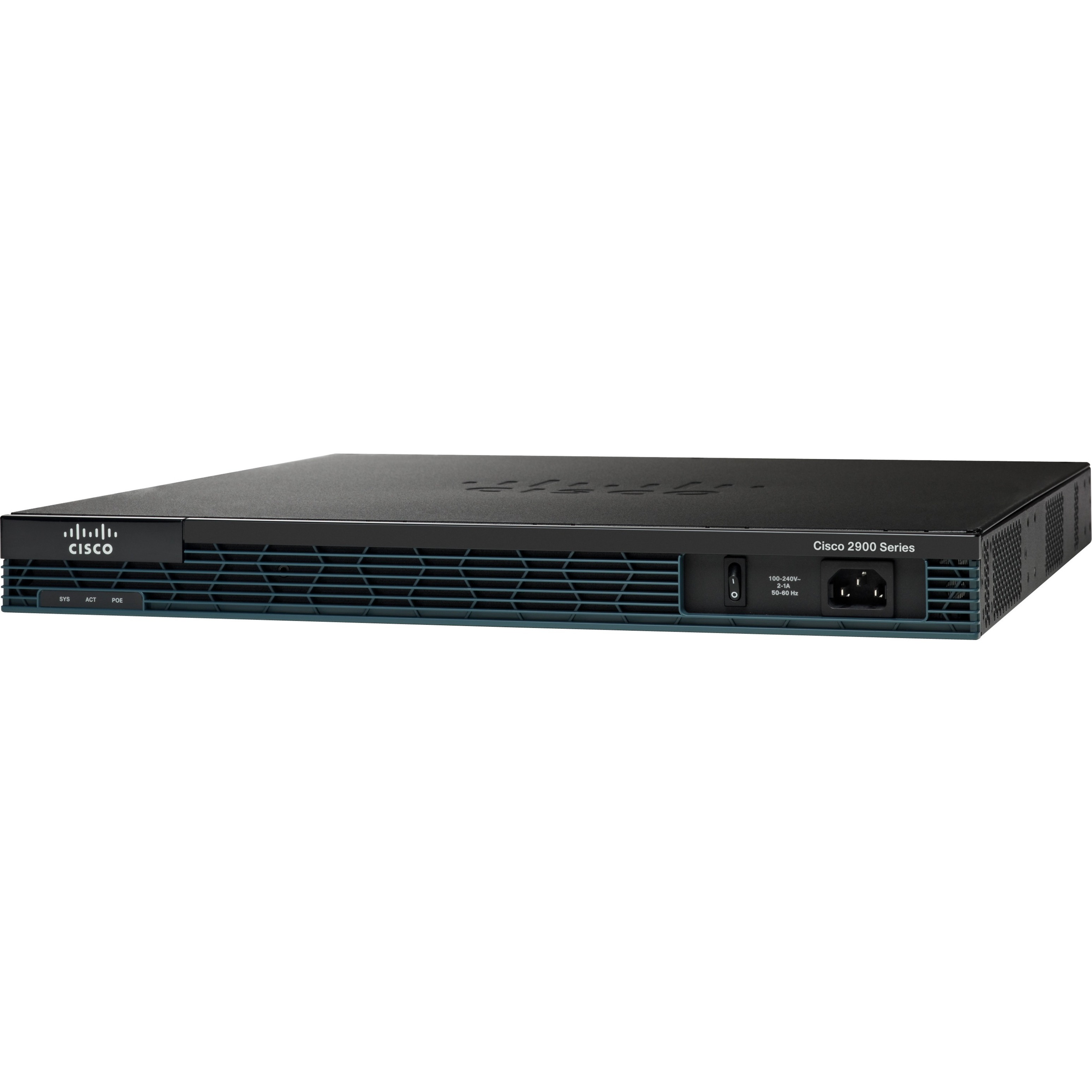 Cisco 2901 Integrated Services Router - Refurbished - 2 Ports - Management Port - 9 - Gigabit Ethernet - 1U - Rack-mountable