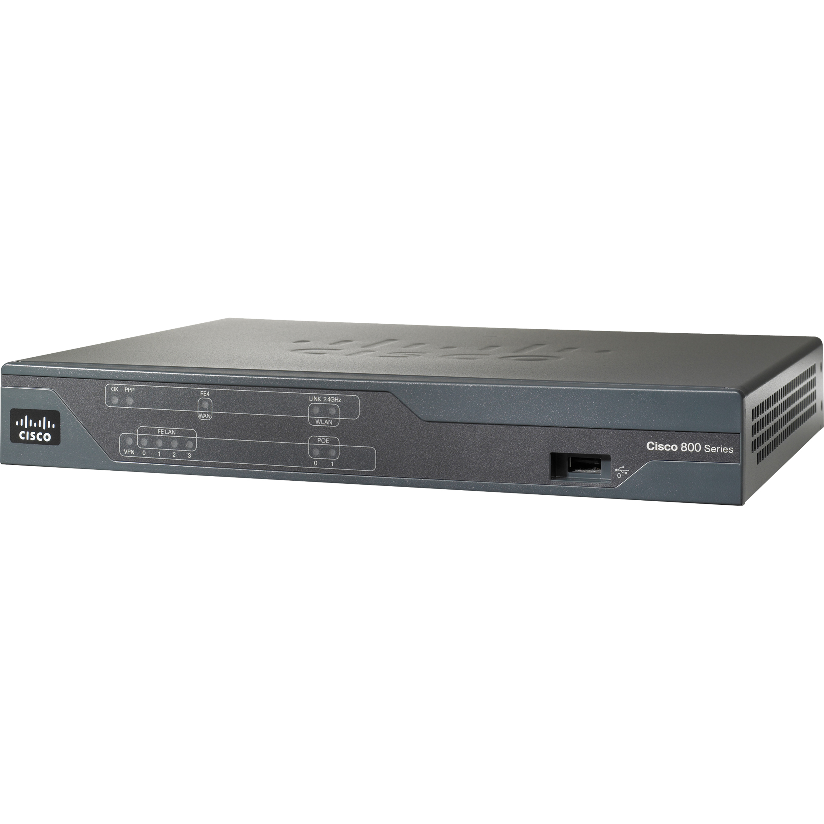 Cisco 881 Multi Service Router - Refurbished - 5 Ports - 4 RJ-45 Port(s) - PoE Ports - Management Port - Slots256 MB - Fast Ethernet - Desktop