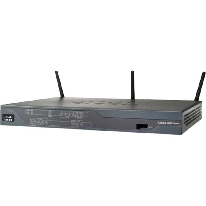 Cisco 881G Wi-Fi 4 IEEE 802.11n Wireless Integrated Services Router - Refurbished - 3G - 2.40 GHz ISM Band - 6.75 MB/s Wireless Speed - 4 x Network Port - 1 x Broadband Port - USB - PoE Ports - Fast E