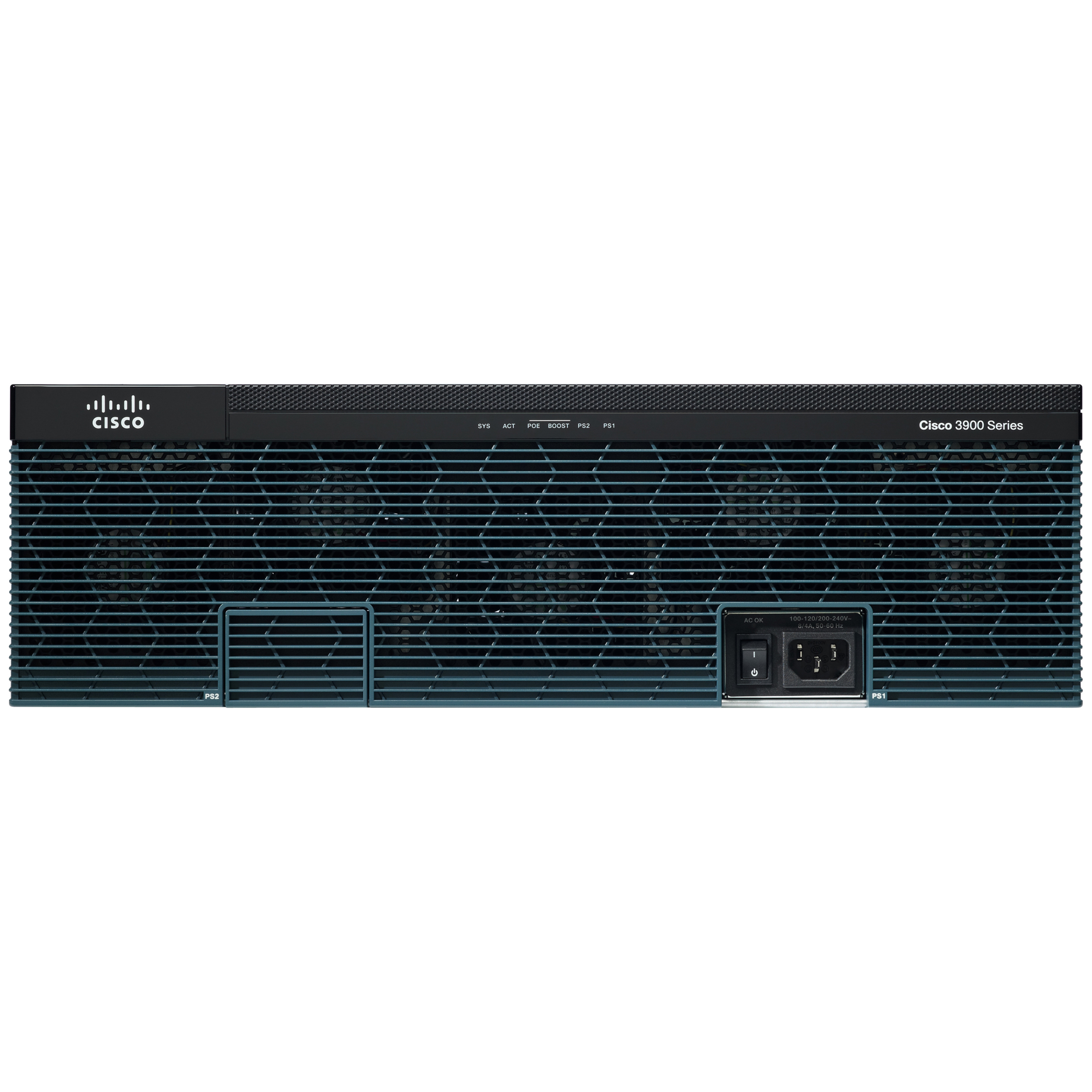 Cisco 3945 Integrated Services Router - Refurbished - 3 Ports - Management Port - 16 - 1 GB - Gigabit Ethernet - 3U - Rack-mountable