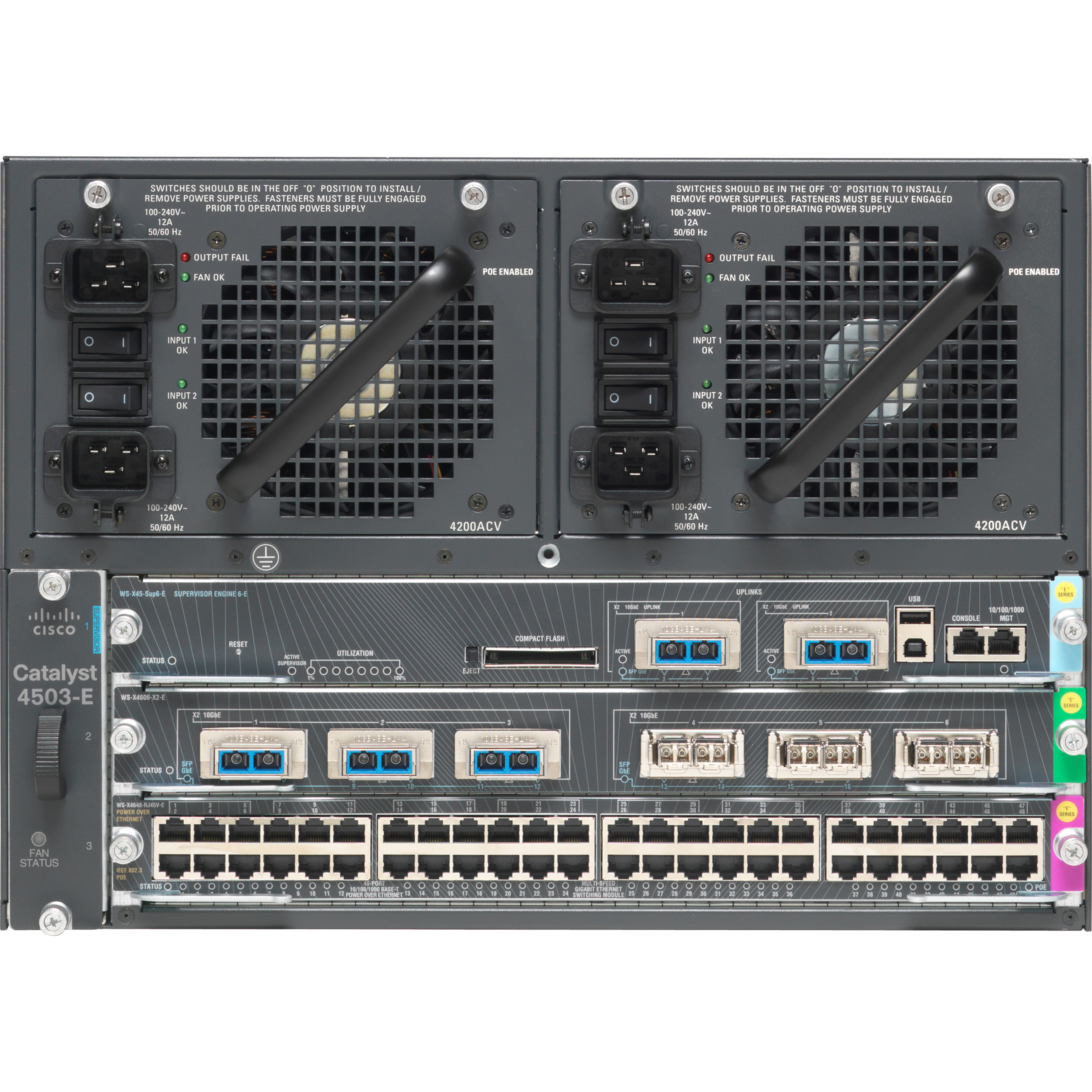 Cisco Catalyst WS-C4503-E Chassis - Manageable - 4 Layer Supported - PoE Ports - 7U - Rack-mountable