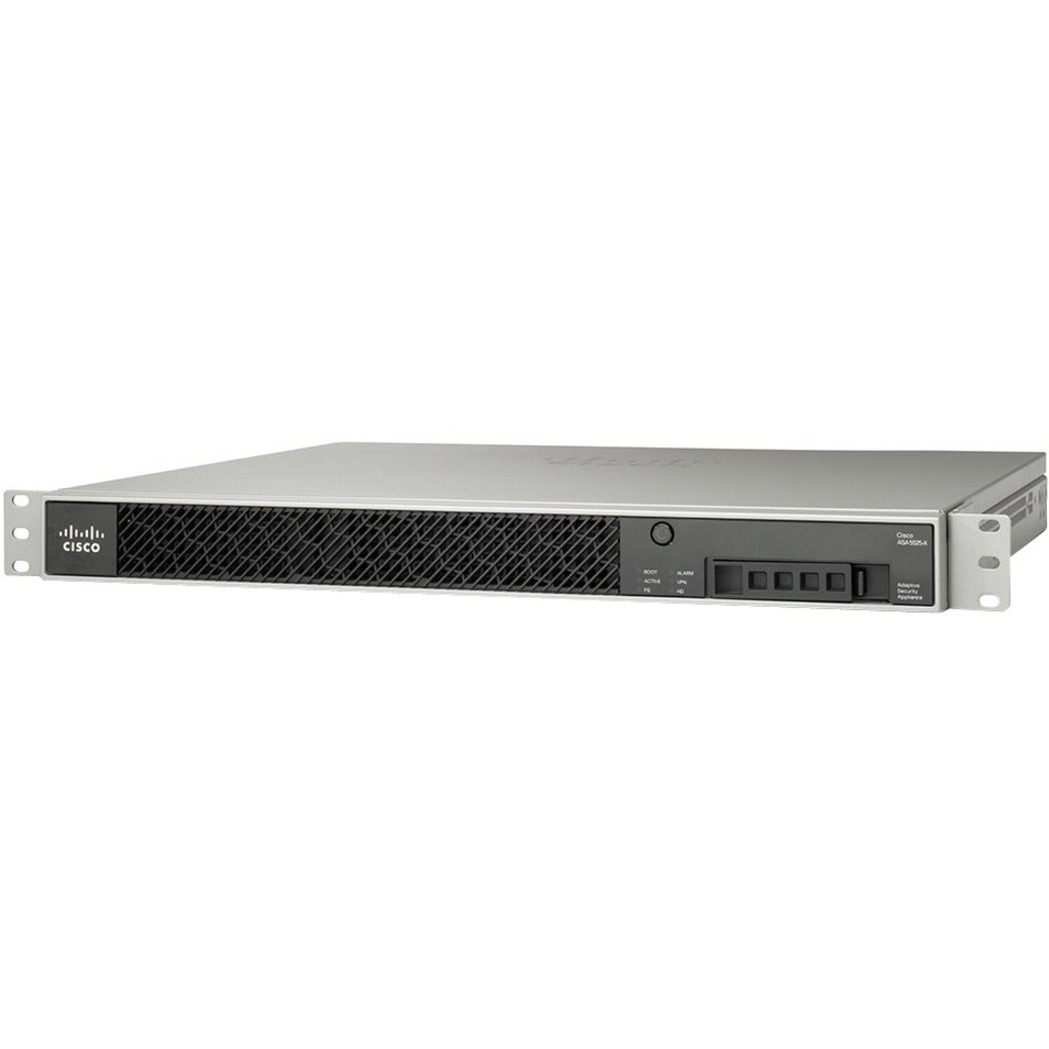 Cisco ASA 5525-X IPS Edition - 8 Port - 10/100/1000Base-T - Gigabit Ethernet - 2 Gbit/s Firewall Throughput - DES, 3DES - 1 Total Expansion Slots - 1U - Rack-mountable
