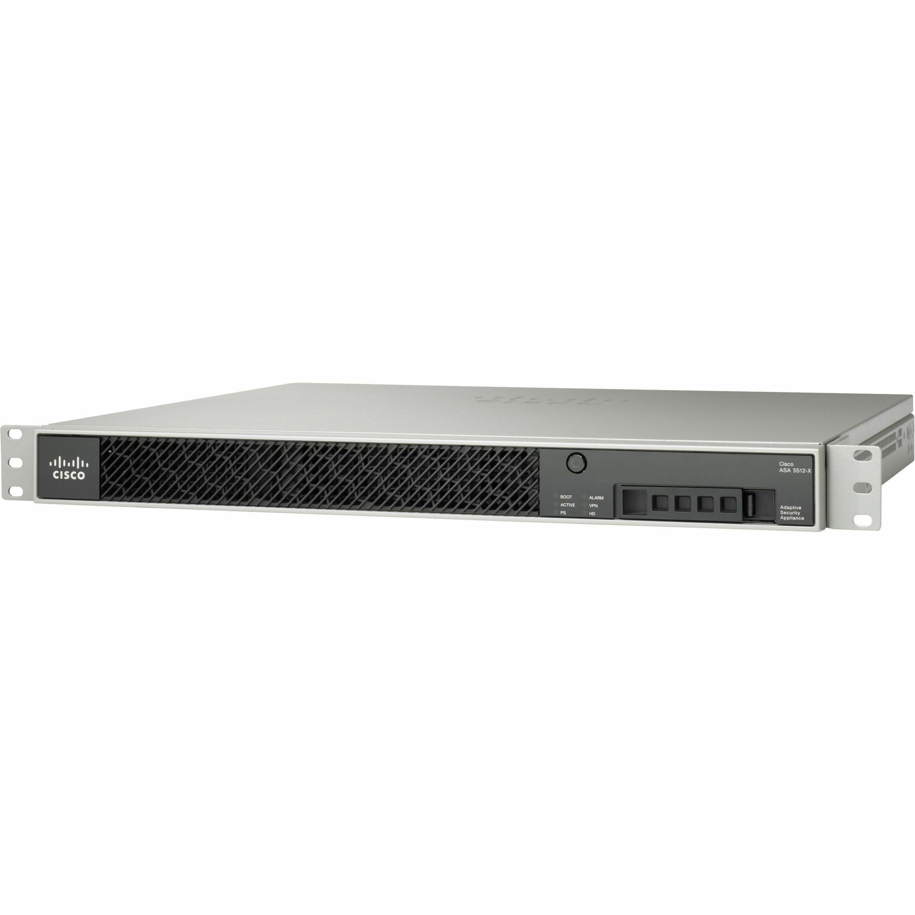 Cisco ASA 5512-X Adaptive Security Appliance - 6 Port - 1000Base-X - Gigabit Ethernet - DES