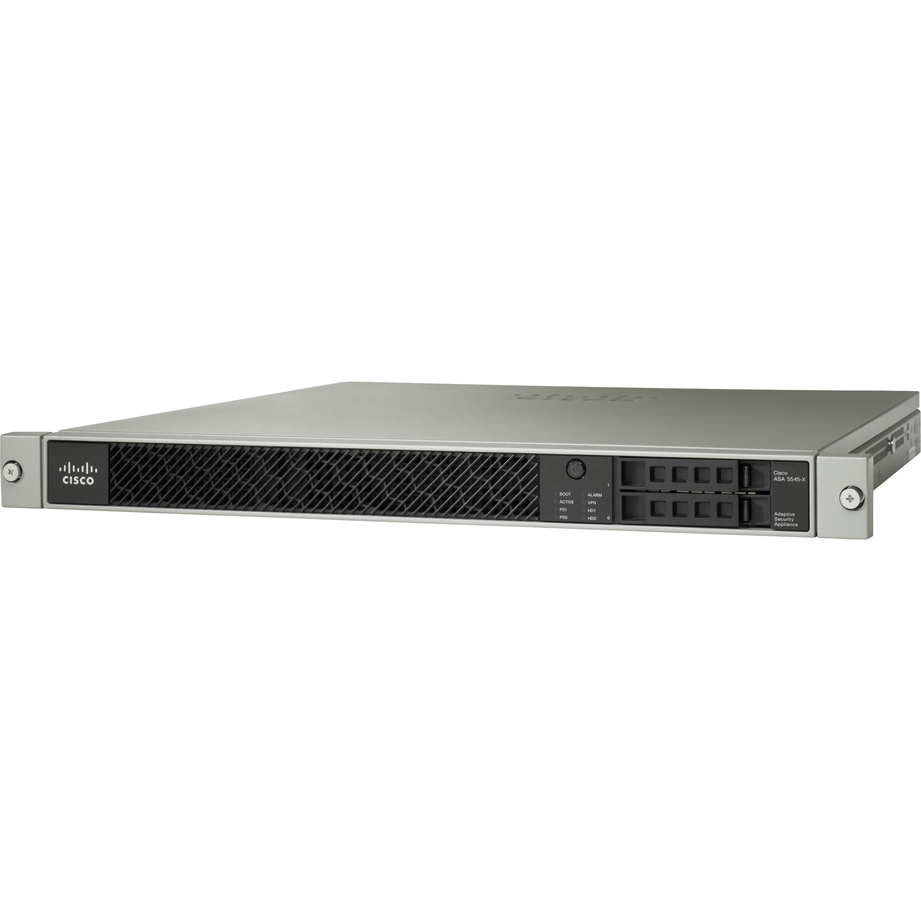 Cisco ASA 5545-X Nework Security/Firewall Appliance - 8 Port - 10/100/1000Base-T - Gigabit Ethernet - DES - 8 x RJ-45 - 1 Total Expansion Slots - 1U - Rack-mountable