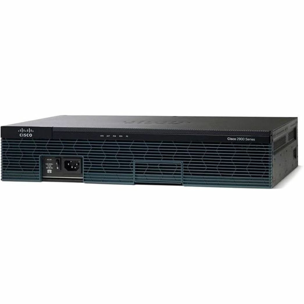 Cisco 2911 Integrated Services Router - Refurbished - 3 Ports - Management Port - 10 HWIC Slots, PVDM Slots - 512 MB - Gigabit Ethernet - 2U - Rack-mountable - 90 Day