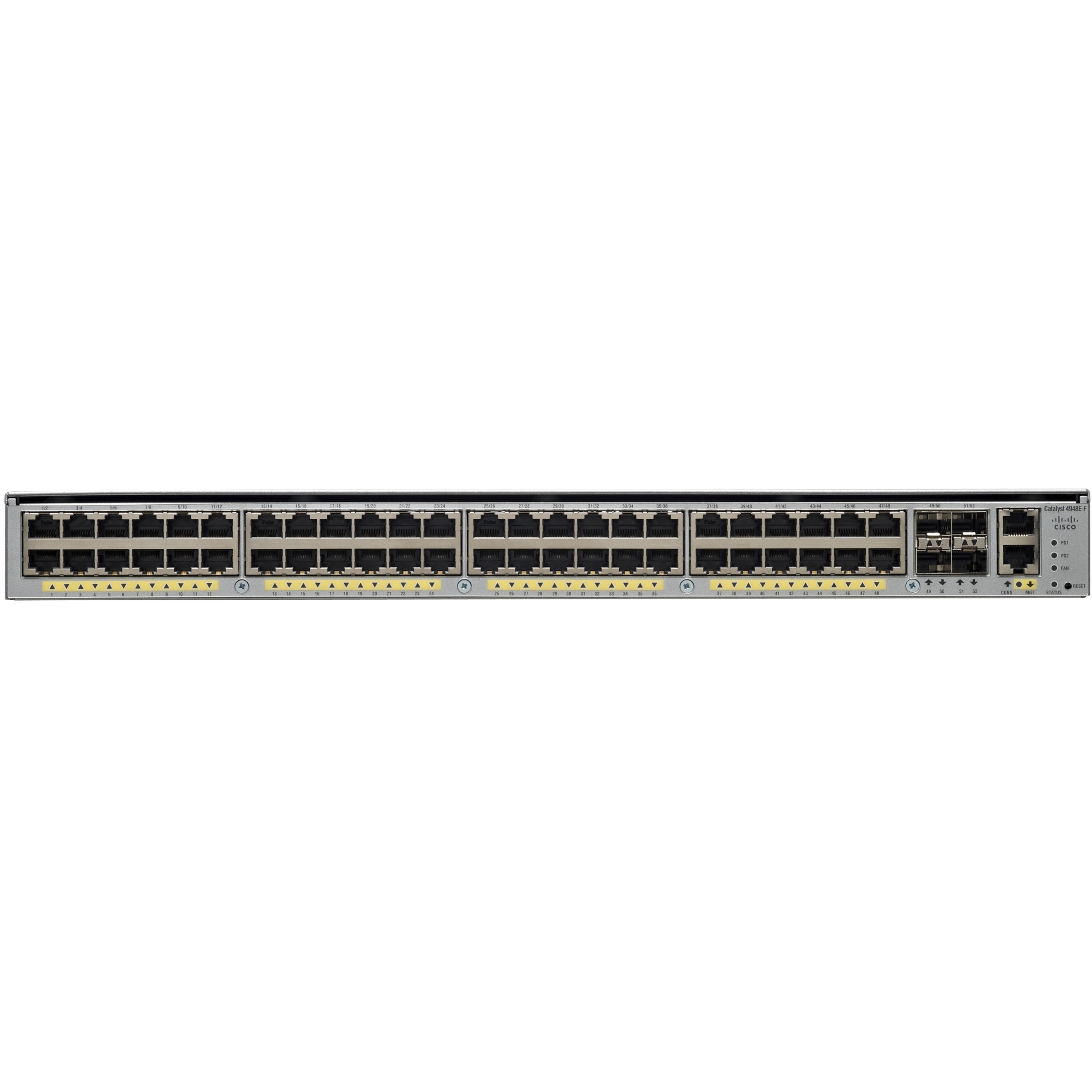 Cisco Catalyst 4948E Ethernet Switch - 48 Ports - Manageable - Gigabit Ethernet - 10/100/1000Base-T - Refurbished - 3 Layer Supported - Twisted Pair - 1U - Rack-mountable, Desktop - 90 Day Limited War