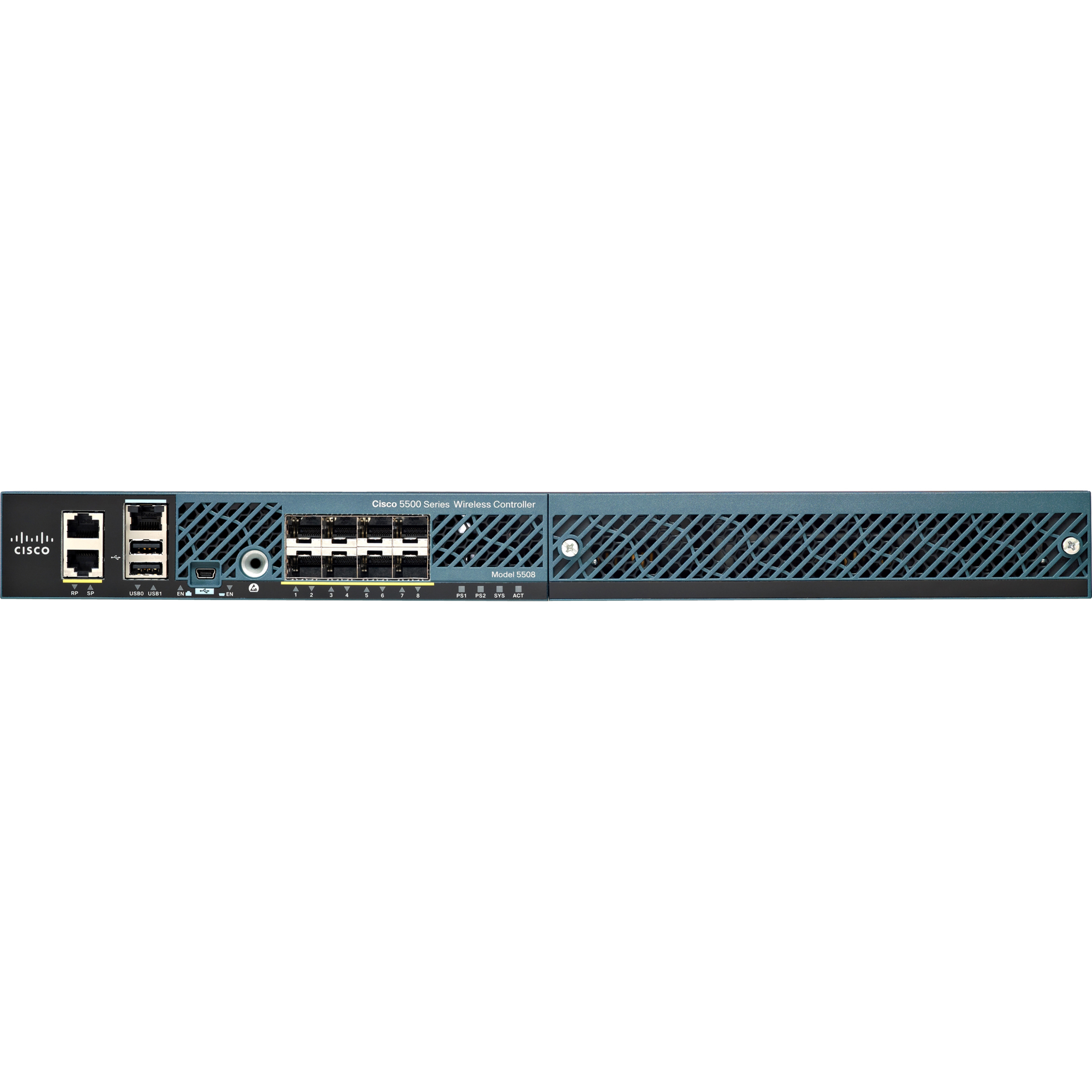 Cisco Aironet 5508 Wireless LAN Controller - 8 x Network (RJ-45) - Ethernet, Fast Ethernet, Gigabit Ethernet - Rack-mountable