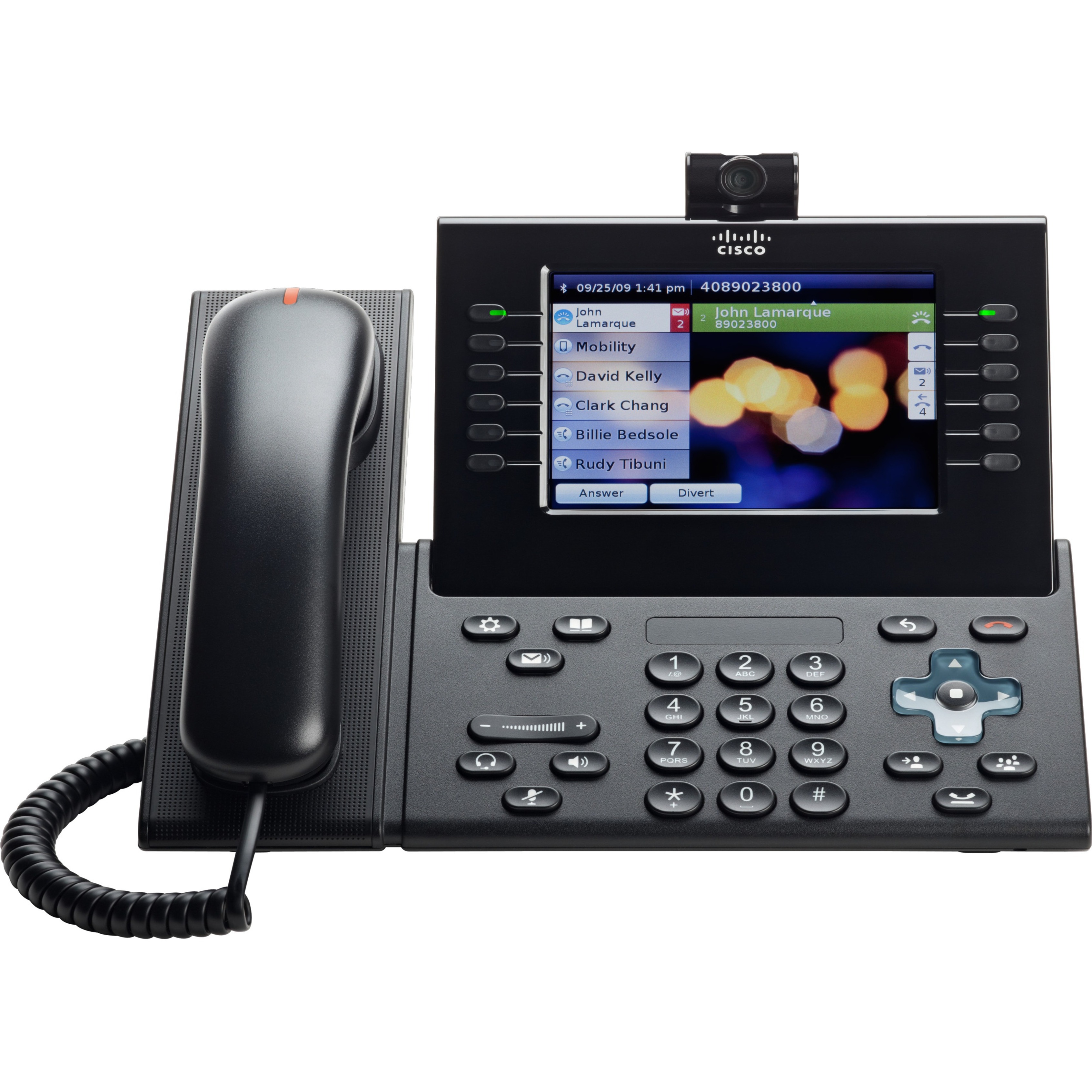 Cisco Unified 9971 IP Phone - 2 Multiple Conferencing - Wall Mountable - Charcoal - 6 x Total Line - VoIP - 5.6" LCD - 2 x Network (RJ-45) - PoE Ports