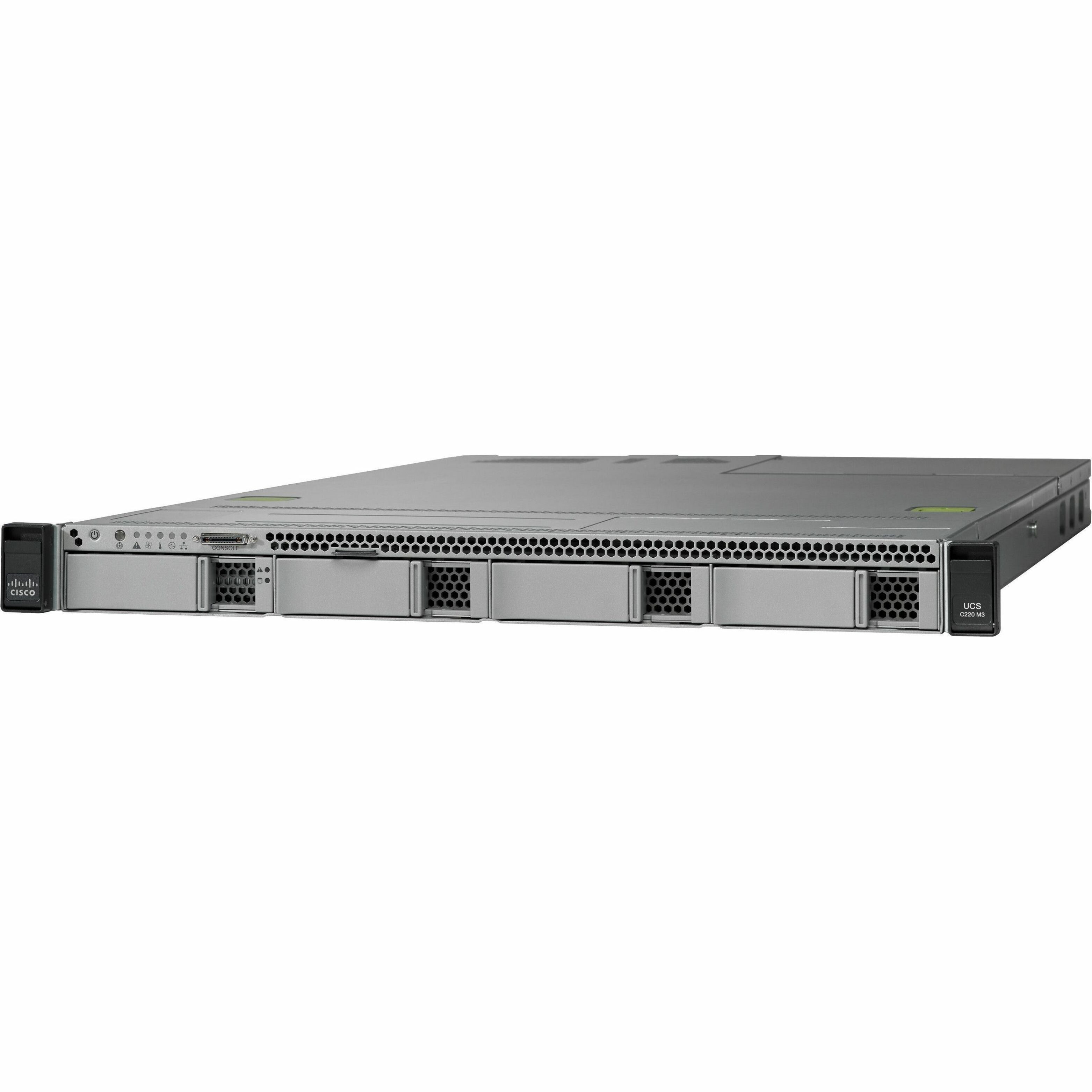 Cisco C220 M3 1U Rack Server - 1 Xeon E5-2640 - 8 GB RAM - Serial Attached SCSI (SAS) Controller - Intel Chip - 2 Processor Support - DDR3 SDRAM - 0, 1, 5, 6, 10, 50, 60 RAID Levels - Gigabit Ethernet
