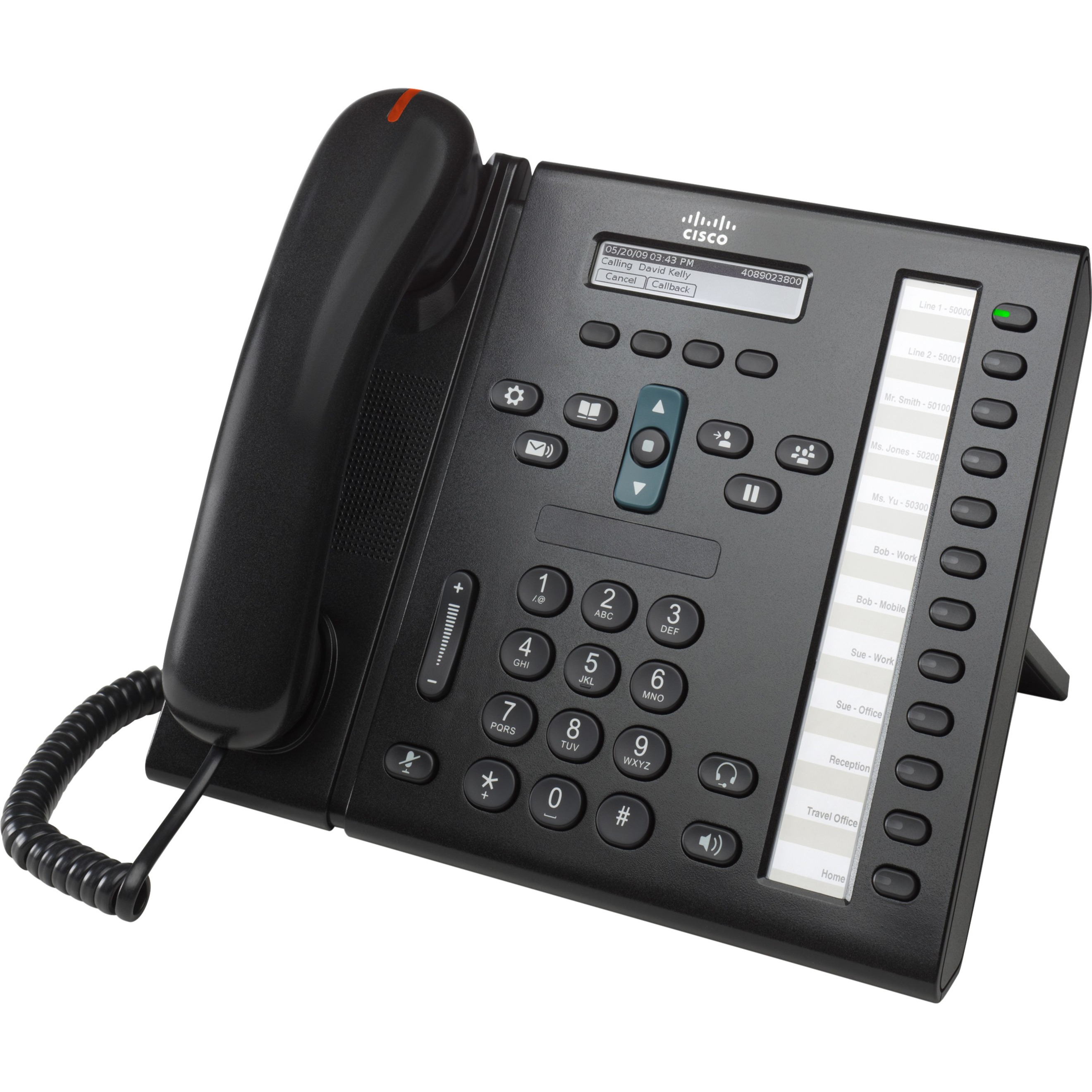 Cisco Unified 6961 IP Phone - Refurbished - Desktop, Wall Mountable - Charcoal - 12 x Total Line - VoIP - 2 x - PoE Ports
