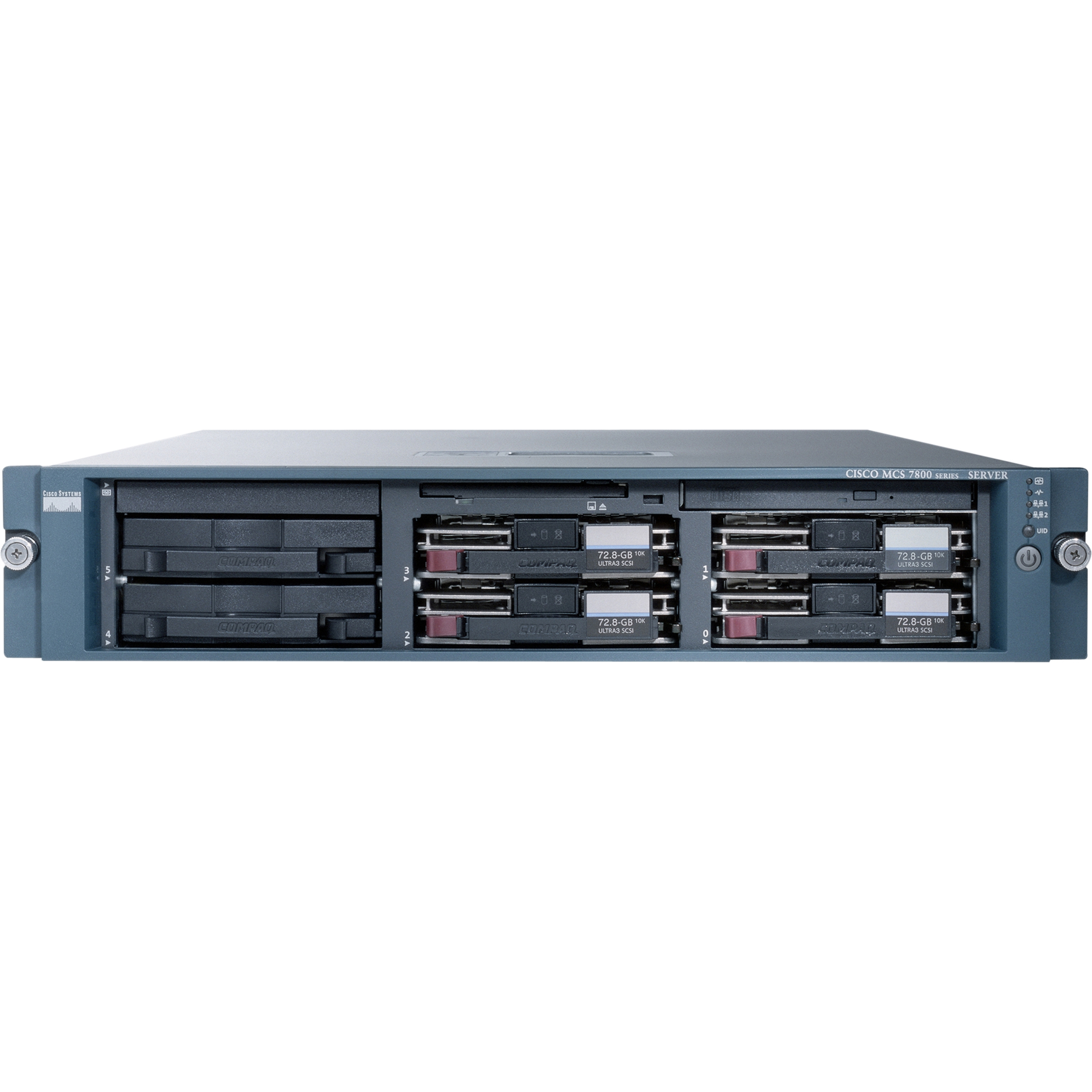 Cisco 7800 MCS 7835-I3-V05 2U Rack Server - 1 Xeon E5504 2 GHz - 4 GB RAM - 600 GB HDD - (2 x 300GB) HDD Configuration - Serial Attached SCSI (SAS) Controller - 2 Processor Support - 128 GB RAM Suppor