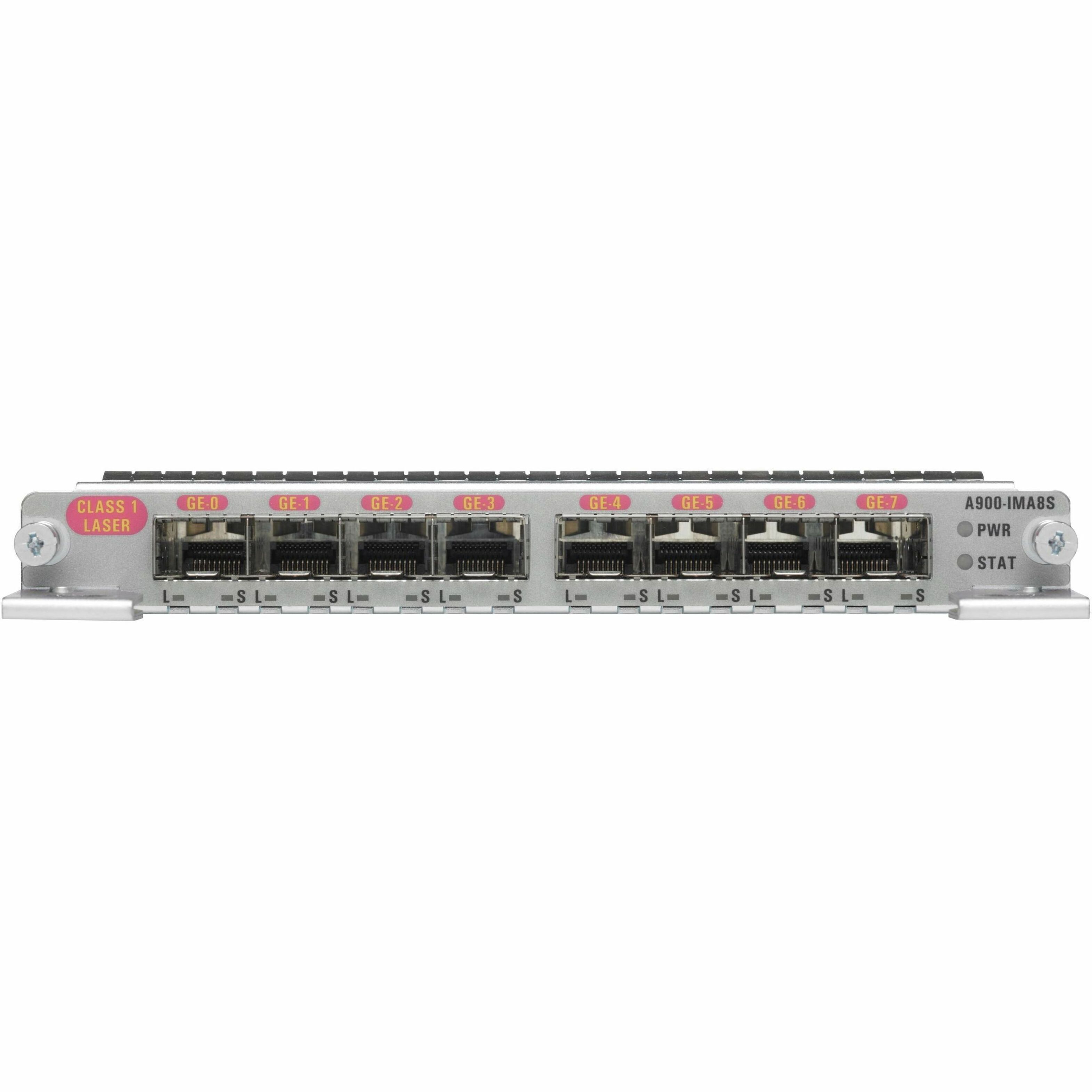 Cisco ASR 900 8 Port SFP Gigabit Ethernet Interface Module, Spare - 8 x Expansion Slots