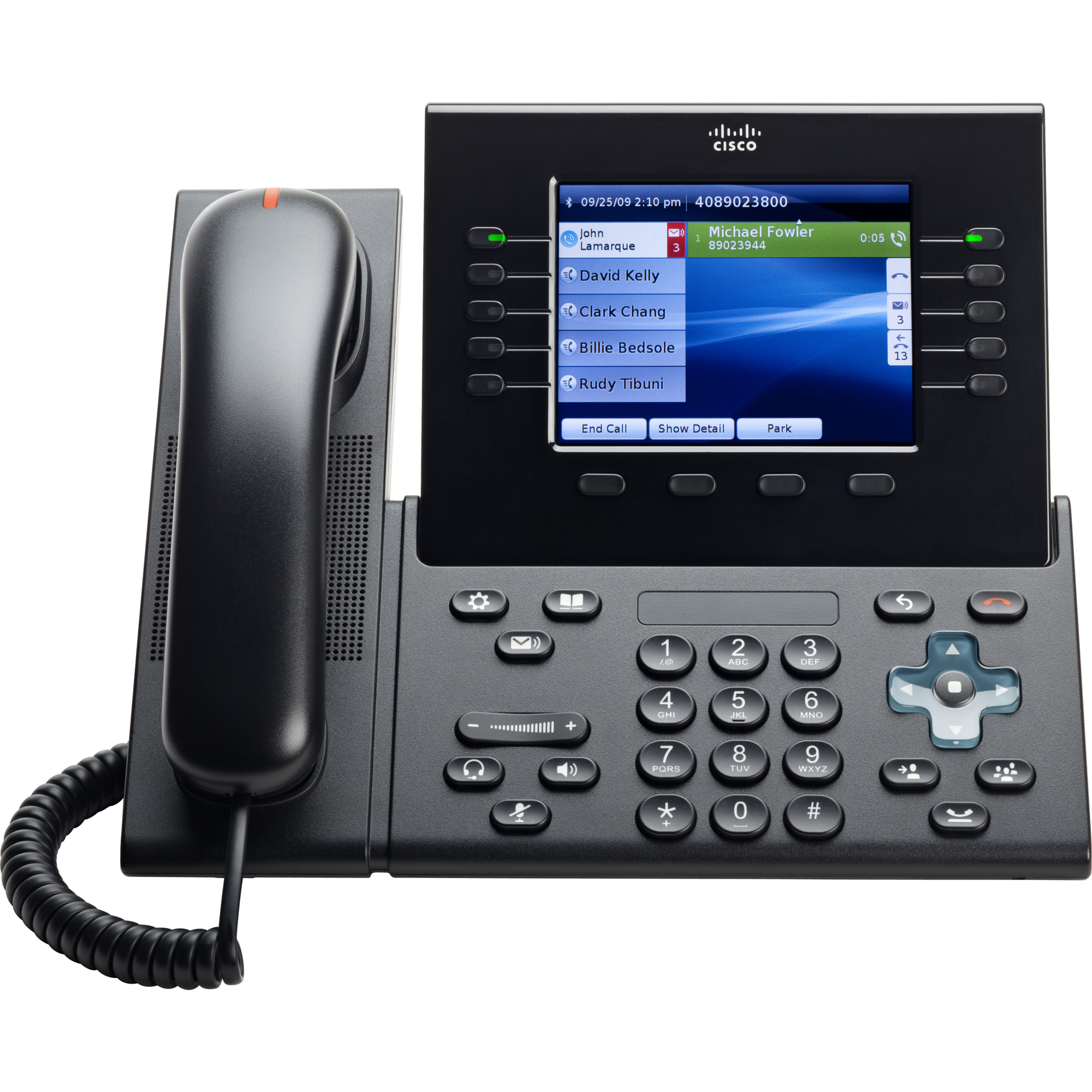 Cisco Unified 8961 IP Phone - Refurbished - Charcoal - 5 x Total Line - VoIP - 5" LCD - 2 x Network (RJ-45) - PoE Ports