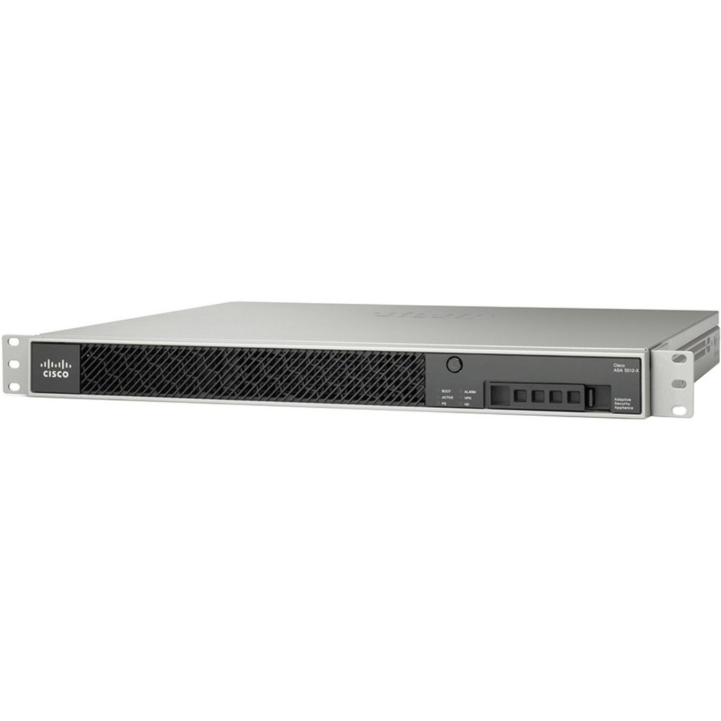 Cisco ASA 5512-X Firewall Edition - 6 Port - 10/100/1000Base-T - Gigabit Ethernet - 3DES, AES - 6 x RJ-45 - 1 Total Expansion Slots - 1U - Rack-mountable