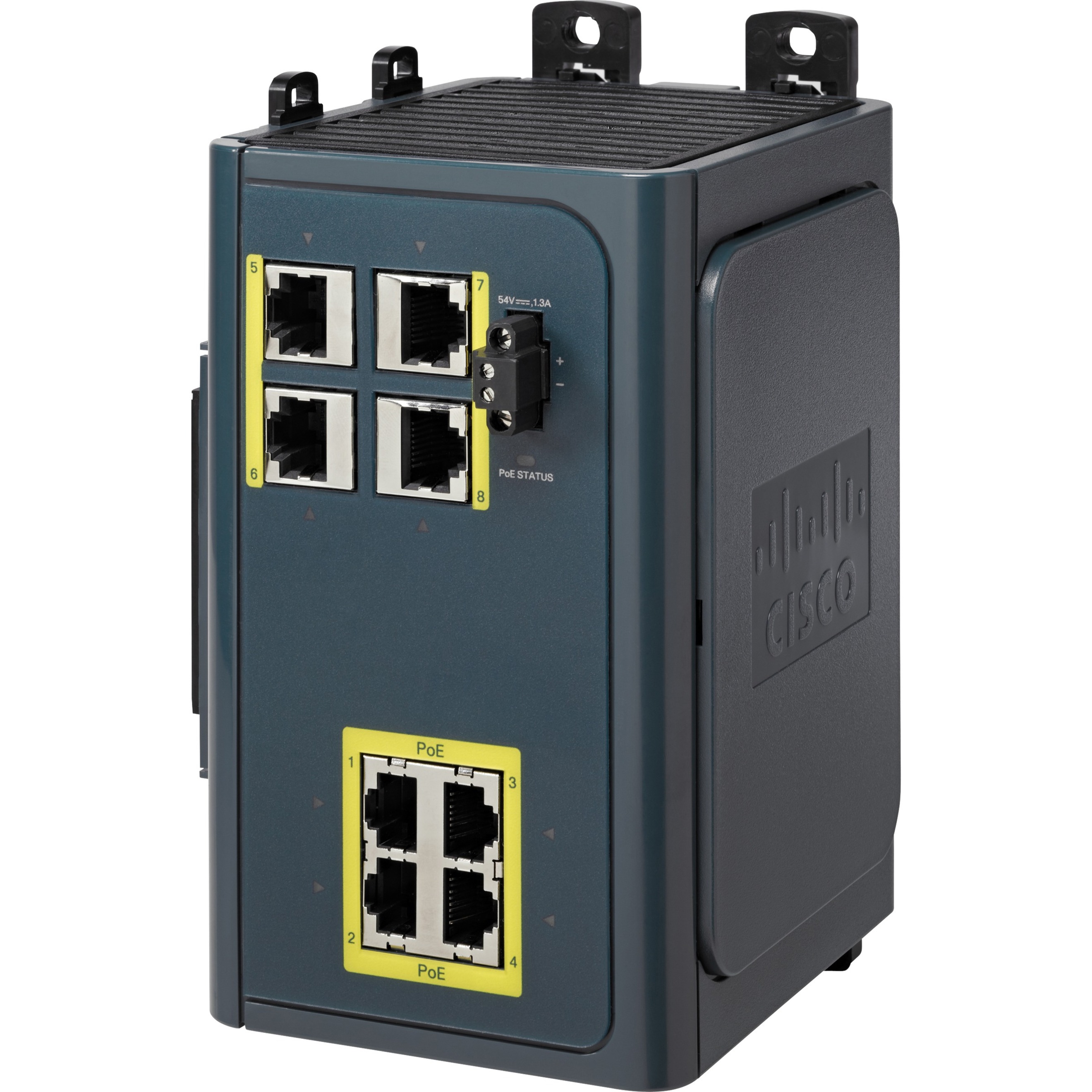 Cisco Expansion POE/POE+ Module for Cisco IE-3000-4TC and IE-3000-8TC Switches - 4 x RJ-45 10/100Base-TX PoE+ LAN, 4 x RJ-45 10/100Base-TX LAN