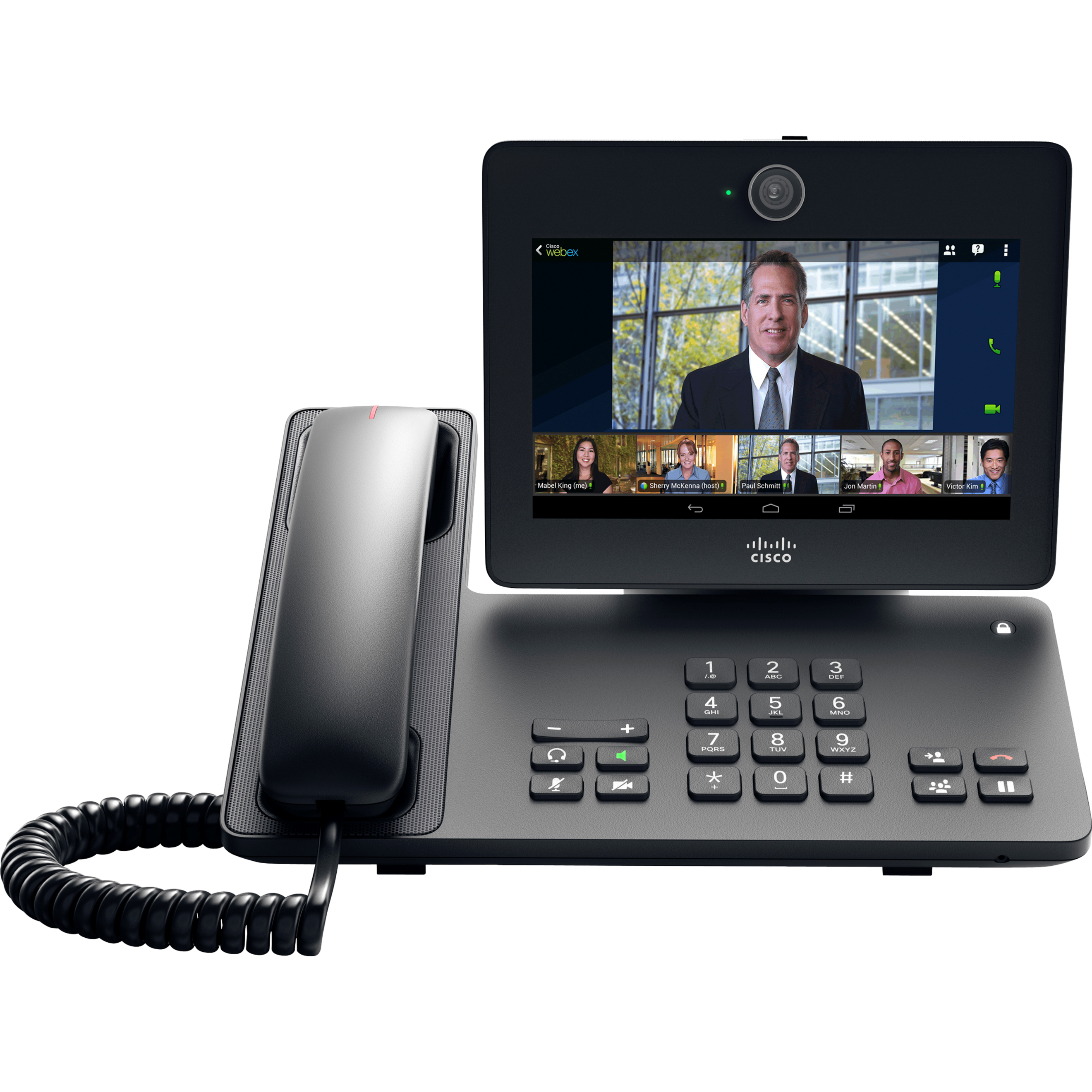 Cisco DX650 IP Phone - Corded/Cordless - Corded/Cordless - Wi-Fi, Bluetooth - Desktop - Smoke - 1 x Total Line - VoIP - 7" LCD - IEEE 802.11a/b/g/n - Unified Communications Manager - 2 x Network (RJ-4