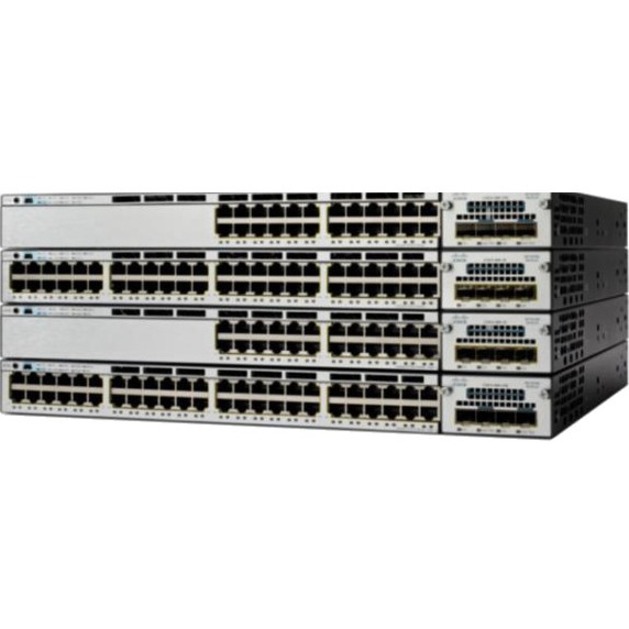 Cisco Catalyst WS-C3750X-48U-S Layer 3 Switch - 48 Ports - Manageable - 10/100/1000Base-T, 10/100Base-TX - 3 Layer Supported - PoE Ports - 1U - Rack-mountable - Lifetime Limited Warranty