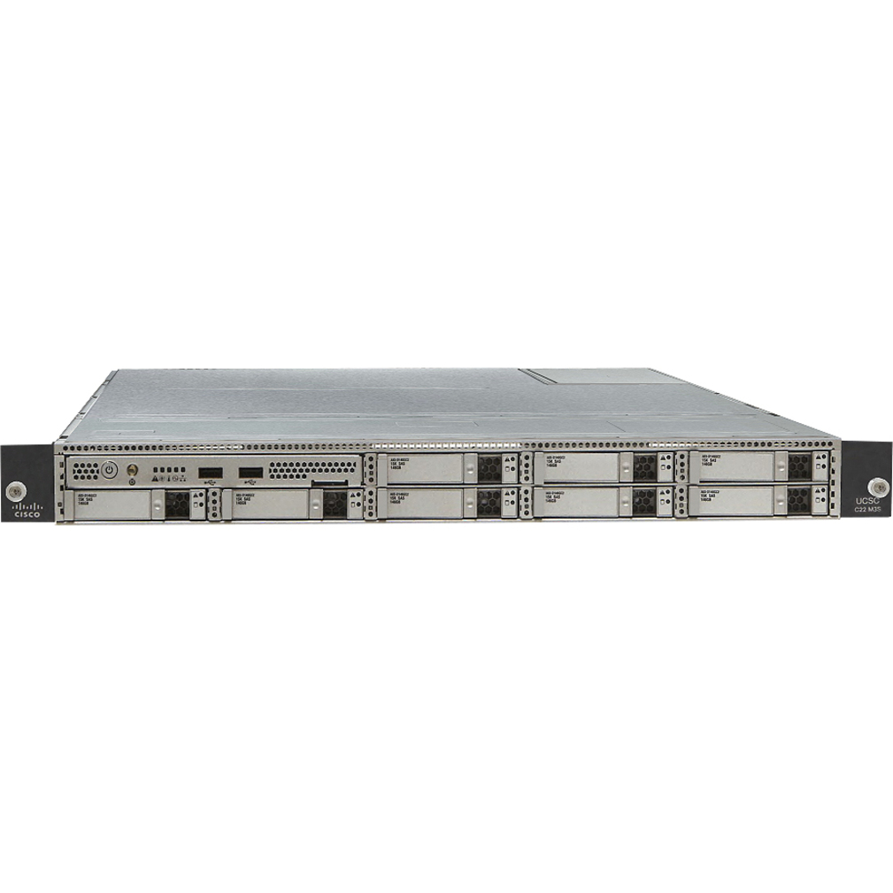 Cisco C22 M3 1U Rack Server - 1 Xeon E5-2403 1.80 GHz - 8 GB RAM - Serial ATA/600 Controller - 2 Processor Support - DDR3 SDRAM - 0, 1, 10 RAID Levels Up to 256 MB Graphic Card - Gigabit Ethernet - 8 