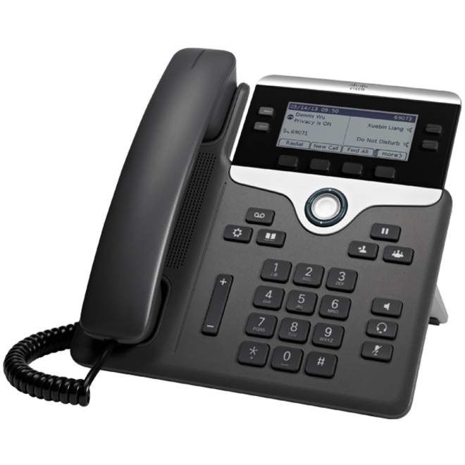 Cisco 7841 IP Phone - Corded - Corded - Wall Mountable - 4 x Total Line - VoIP - 3.5" - Unified Communications Manager, User Connect License - 2 x Network (RJ-45) - PoE Ports