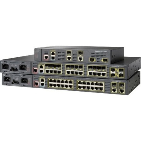 Cisco ME-3400E-24TS Layer 3 Switch - 24 Ports - Manageable - 10/100Base-TX, 10/100/1000Base-T, 1000Base-X - Refurbished - 3 Layer Supported - 2 SFP Slots - 1U - Rack-mountable, Desktop - 90 Day Limite