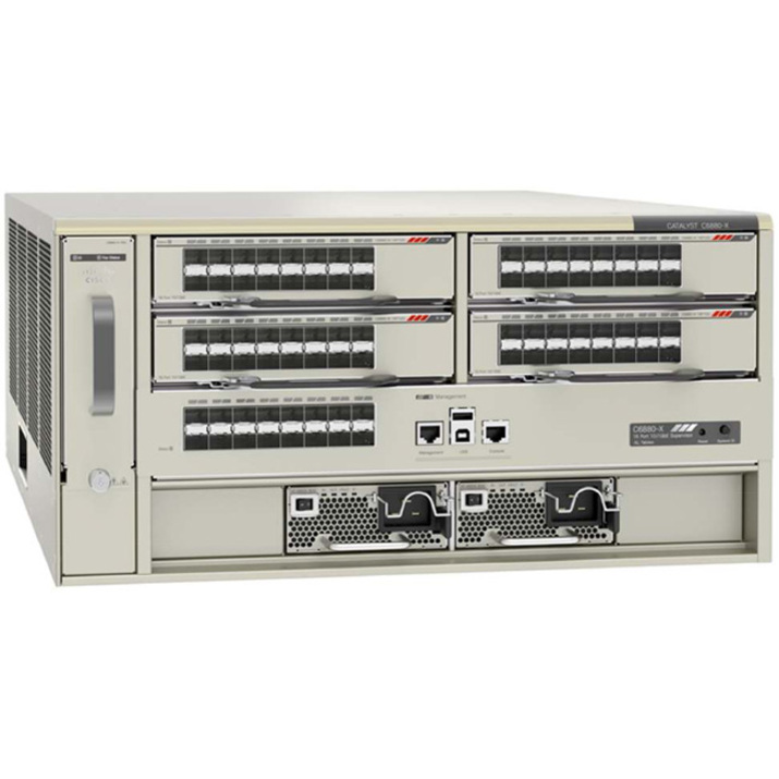 Cisco Catalyst 6880-X-Chassis (Standard Tables) - Manageable - 10GBase-X - 3 Layer Supported - Rack-mountable, Desktop - 1 Year Limited Warranty