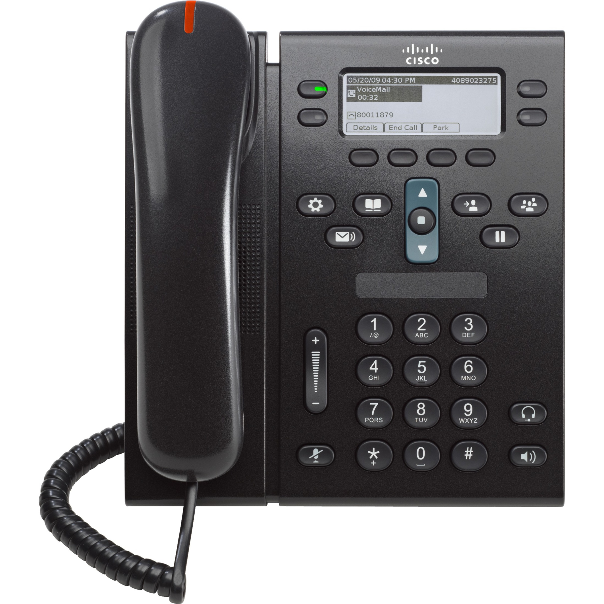 Cisco Unified 6941 IP Phone - Tabletop, Wall Mountable - Charcoal - 4 x Total Line - VoIP - 2 x Network (RJ-45) - PoE Ports