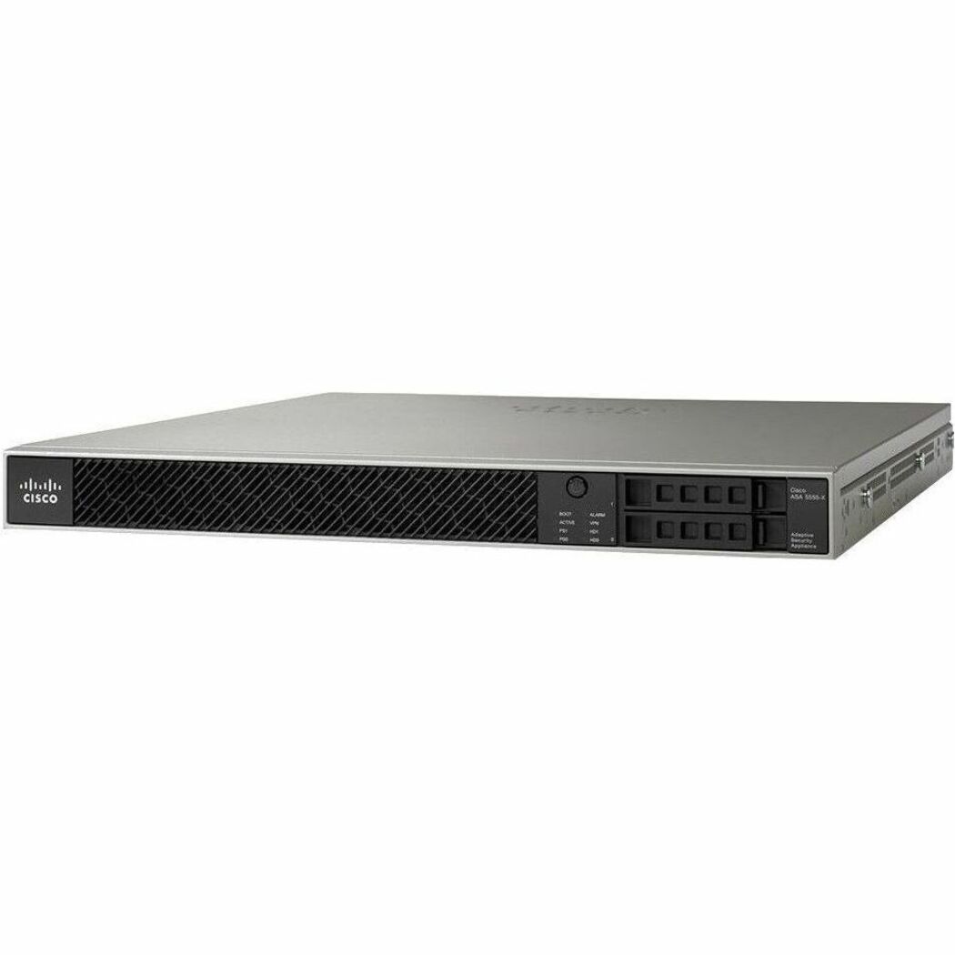 Cisco ASA 5555-X Adaptive Security Appliance - Intrusion Prevention - 8 Port - 10/100/1000Base-T - Gigabit Ethernet - 4 Gbit/s Firewall Throughput - 3DES, AES - 8 x RJ-45 - 1 Total Expansion Slots - 5