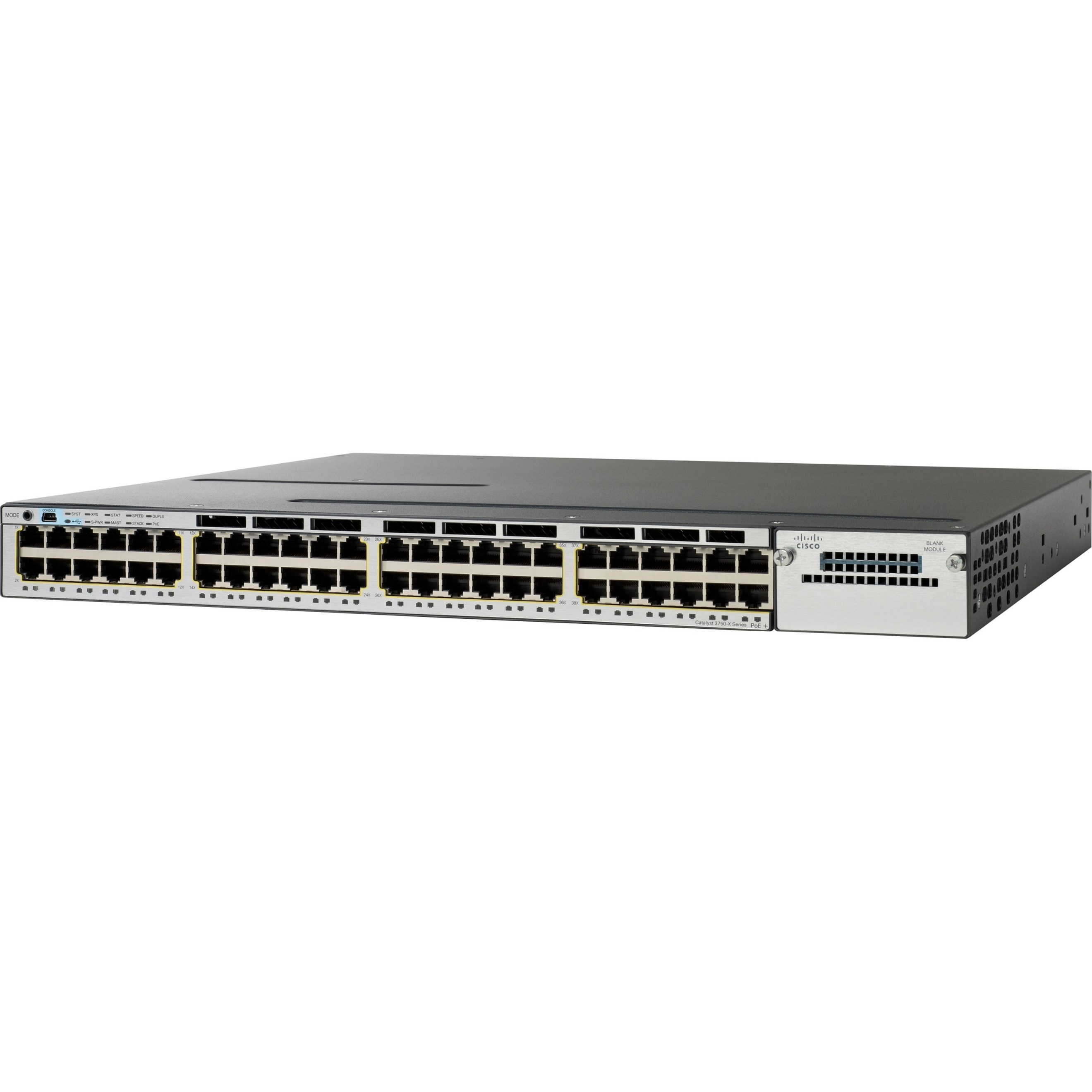 Cisco Catalyst 3750X-48PF Layer 3 Switch - 48 Ports - Manageable - 10/100/1000Base-T - Refurbished - 3 Layer Supported - 1U - Rack-mountable - Lifetime Limited Warranty