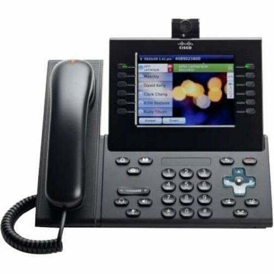 Cisco Unified 9971 IP Phone - Corded - Corded/Cordless - Bluetooth, Wi-Fi - 2 Multiple Conferencing - Built-in Camera - Wall Mountable - Charcoal Gray - TAA Compliant - 114 x Total Line - VoIP - 5.6" 