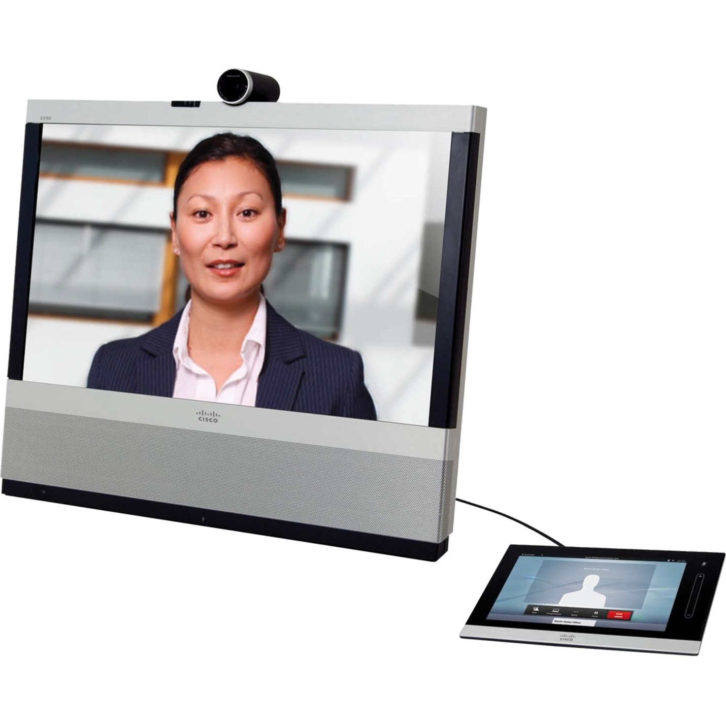 Cisco TelePresence EX90 Web Conference Equipment - CMOS - H.323, SIP - Point-to-Point - 60 fps - H.261, H.263, H.263+, H.264, H.239 - G.711, G.722, G.722.1 - 1 x HDMI In - Audio Line In - Audio Line O