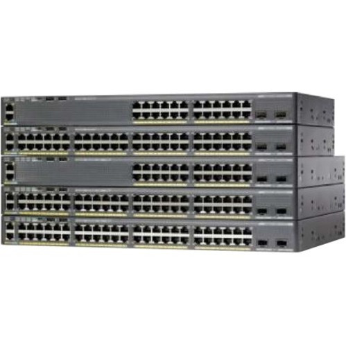 Cisco Catalyst 2960X-48TS-L Ethernet Switch - 48 Ports - Manageable - 10/100/1000Base-T - Refurbished - 2 Layer Supported - 4 SFP Slots - 1U - Rack-mountable, Desktop - Lifetime Limited Warranty