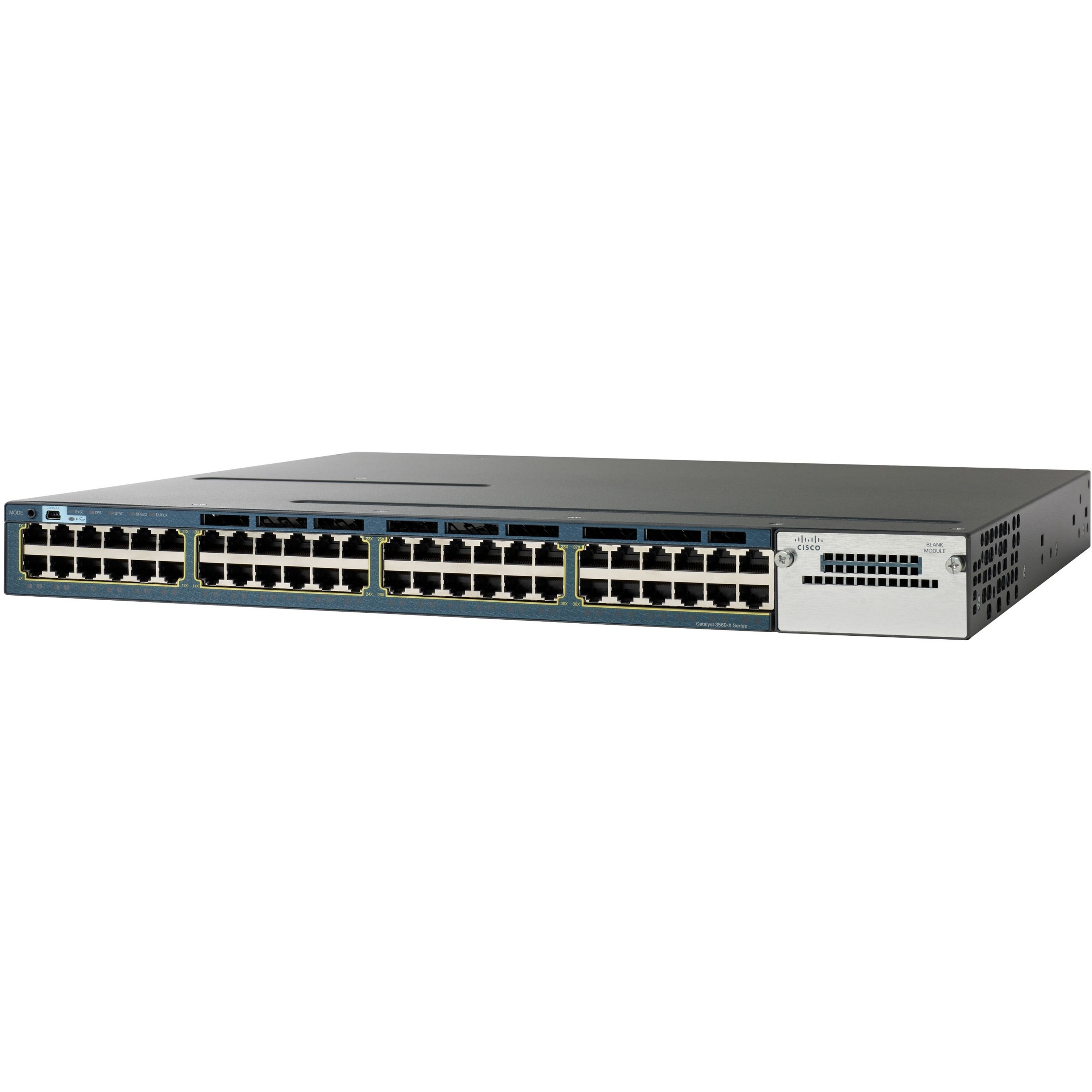 Cisco Catalyst 3560-X Layer 3 Switch - 48 Ports - Manageable - 10/100/1000Base-T - Refurbished - 3 Layer Supported - 1U - Rack-mountable - Lifetime Limited Warranty