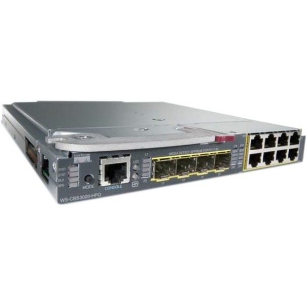 Cisco Catalyst Blade Switch 3020 for HP - 8 Ports - Manageable - 10/100/1000Base-T, 1000Base-LX/LH, 1000Base-SX - Refurbished - 2 Layer Supported - 4 SFP Slots - Desktop - 90 Day Limited Warranty