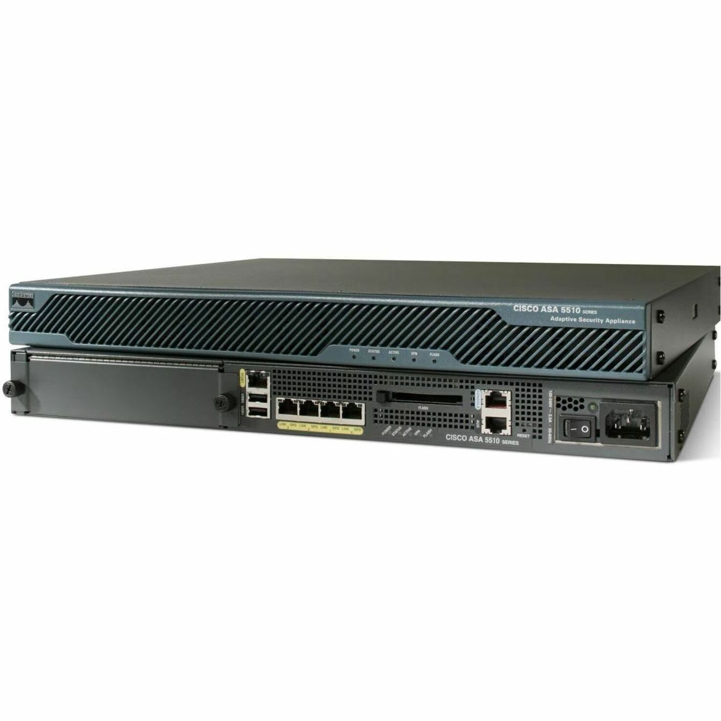 Cisco ASA 5510 SSL / IPsec VPN Adaptive Security Appliance - 5 Port - 10/100/1000Base-T - Gigabit Ethernet - 1U - Rack-mountable
