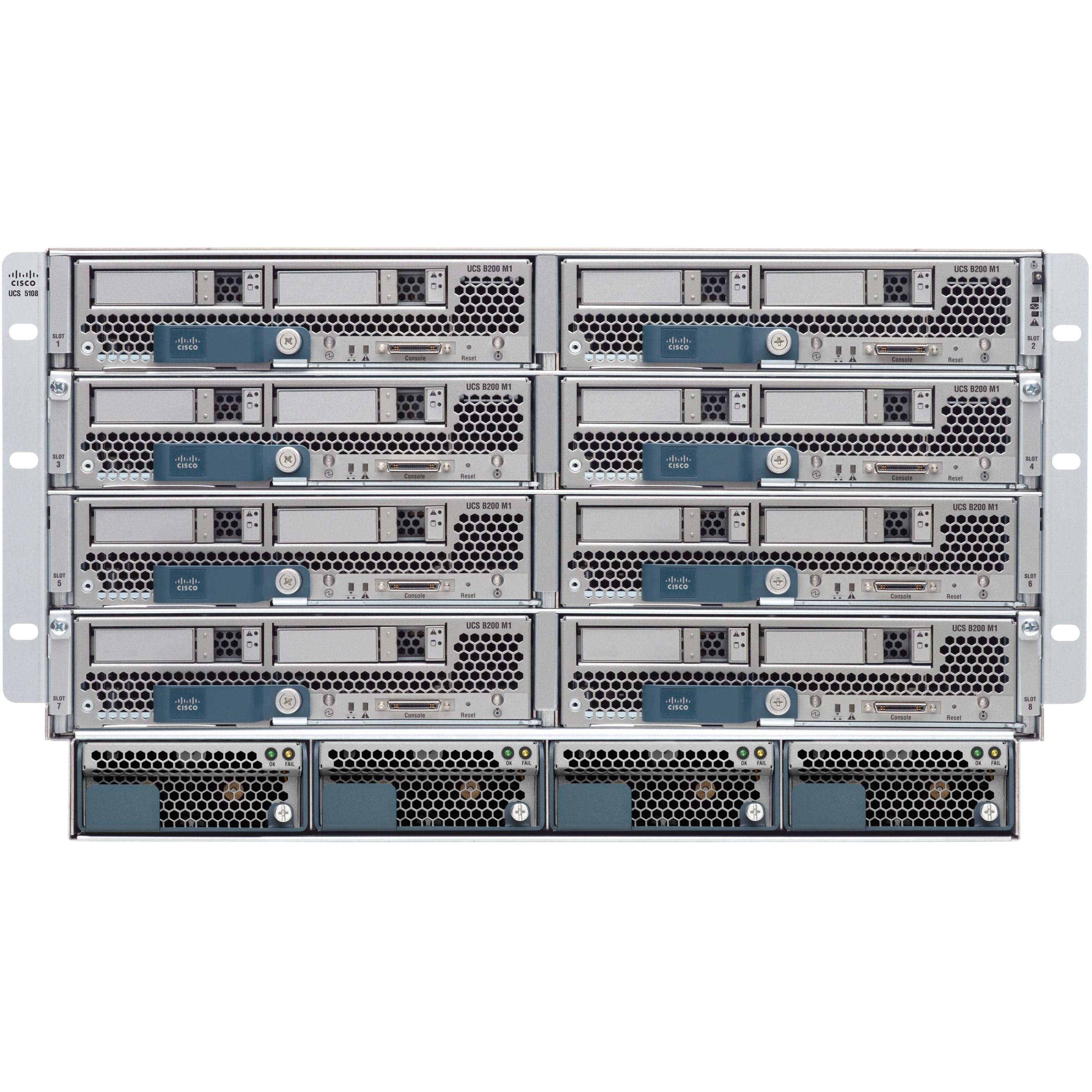 Cisco UCS 5108 Blade Server Chassis - Rack-mountable - Gray - 6U - 2500 W - Power Supply Installed - 2x Slot(s)