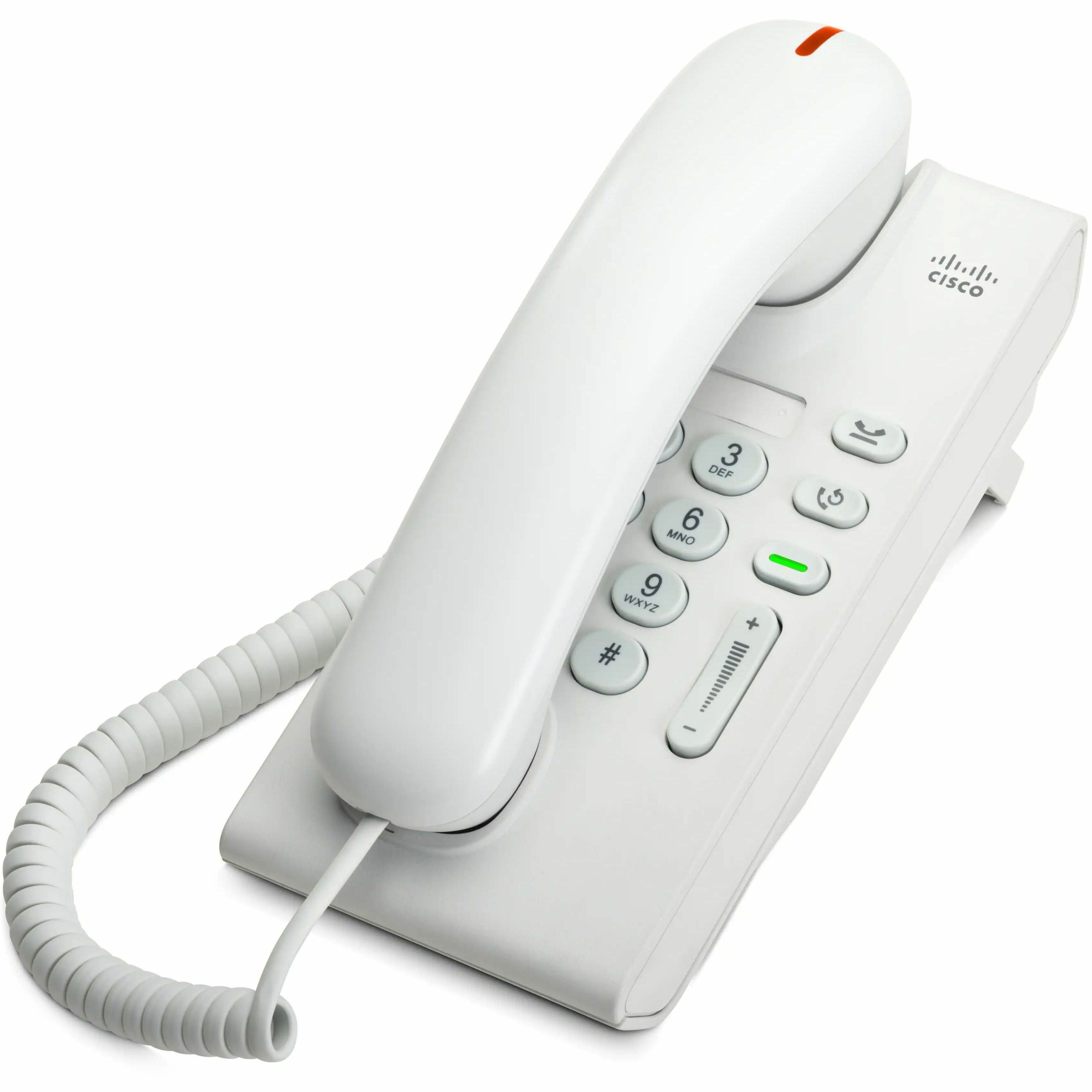 Cisco 6901 IP Phone - Refurbished - Corded - Corded - Desktop, Wall Mountable - Arctic White - VoIPNetwork (RJ-45) - PoE Ports